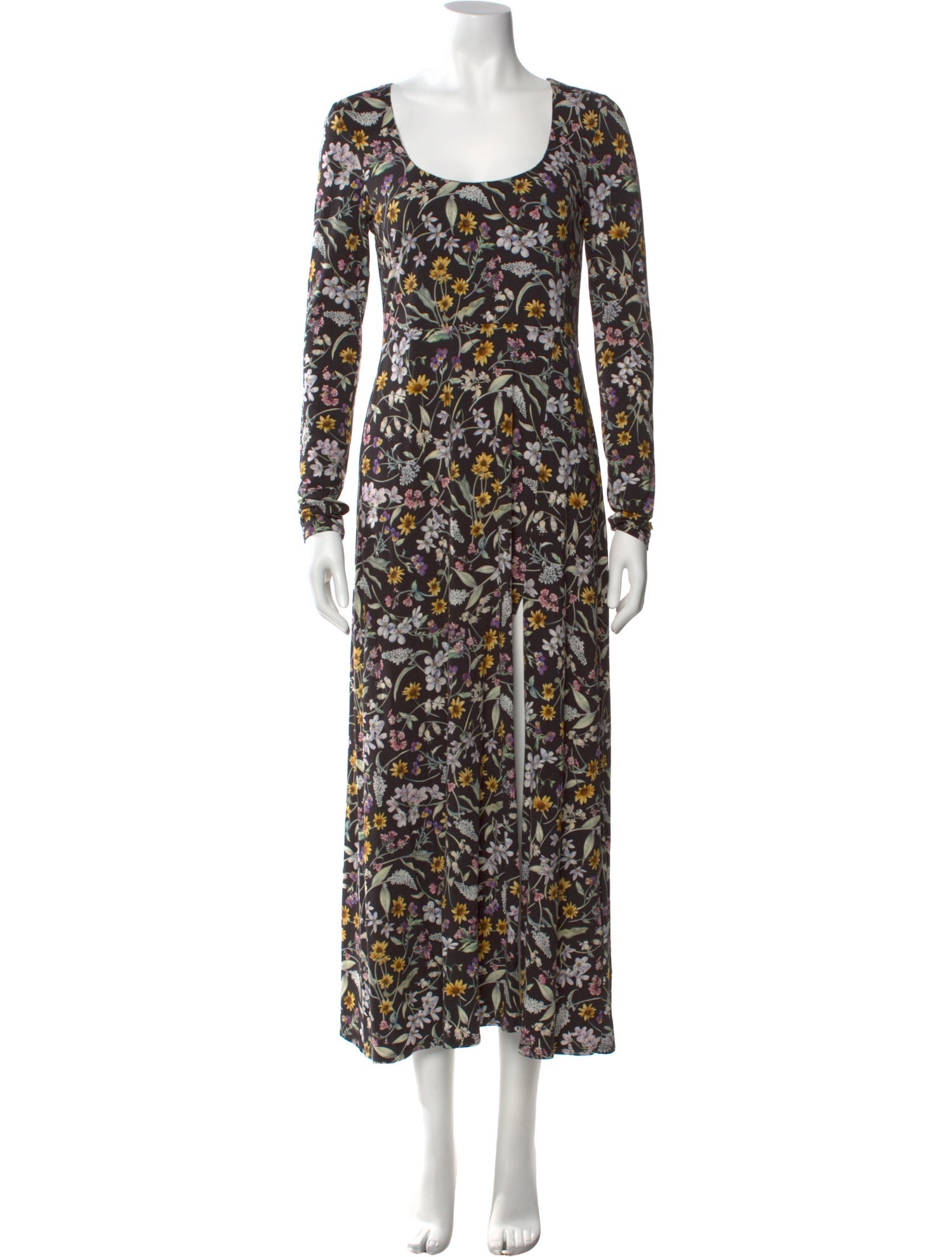 Les Rêveries Floral Print Long Dress