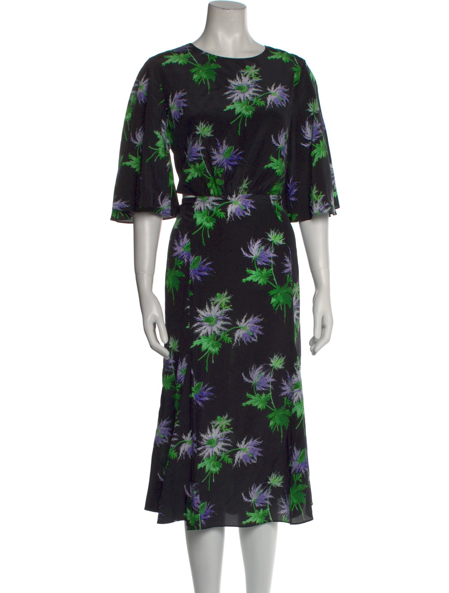 Les Rêveries Silk Midi Length Dress