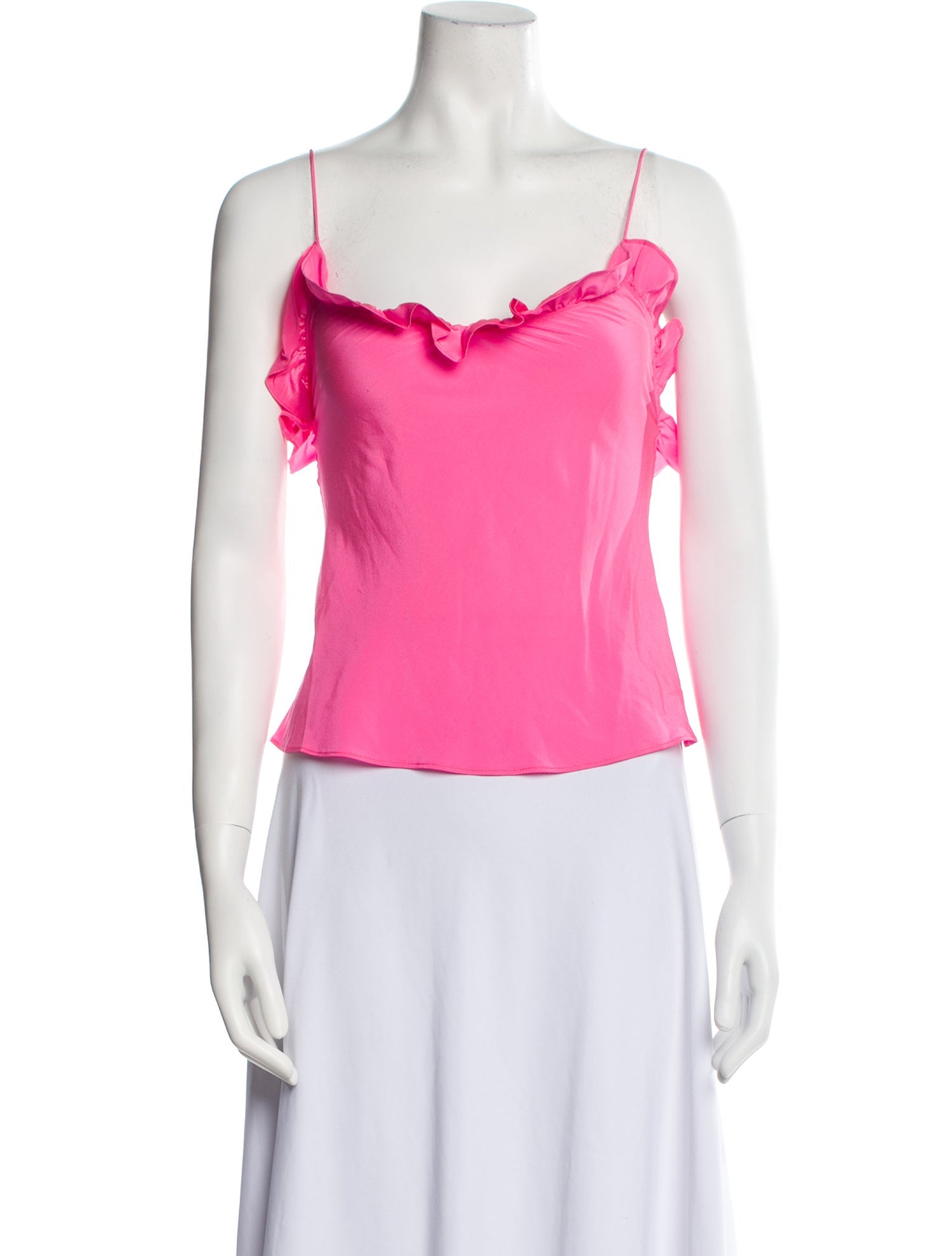 Les Rêveries Silk Square Neckline Top