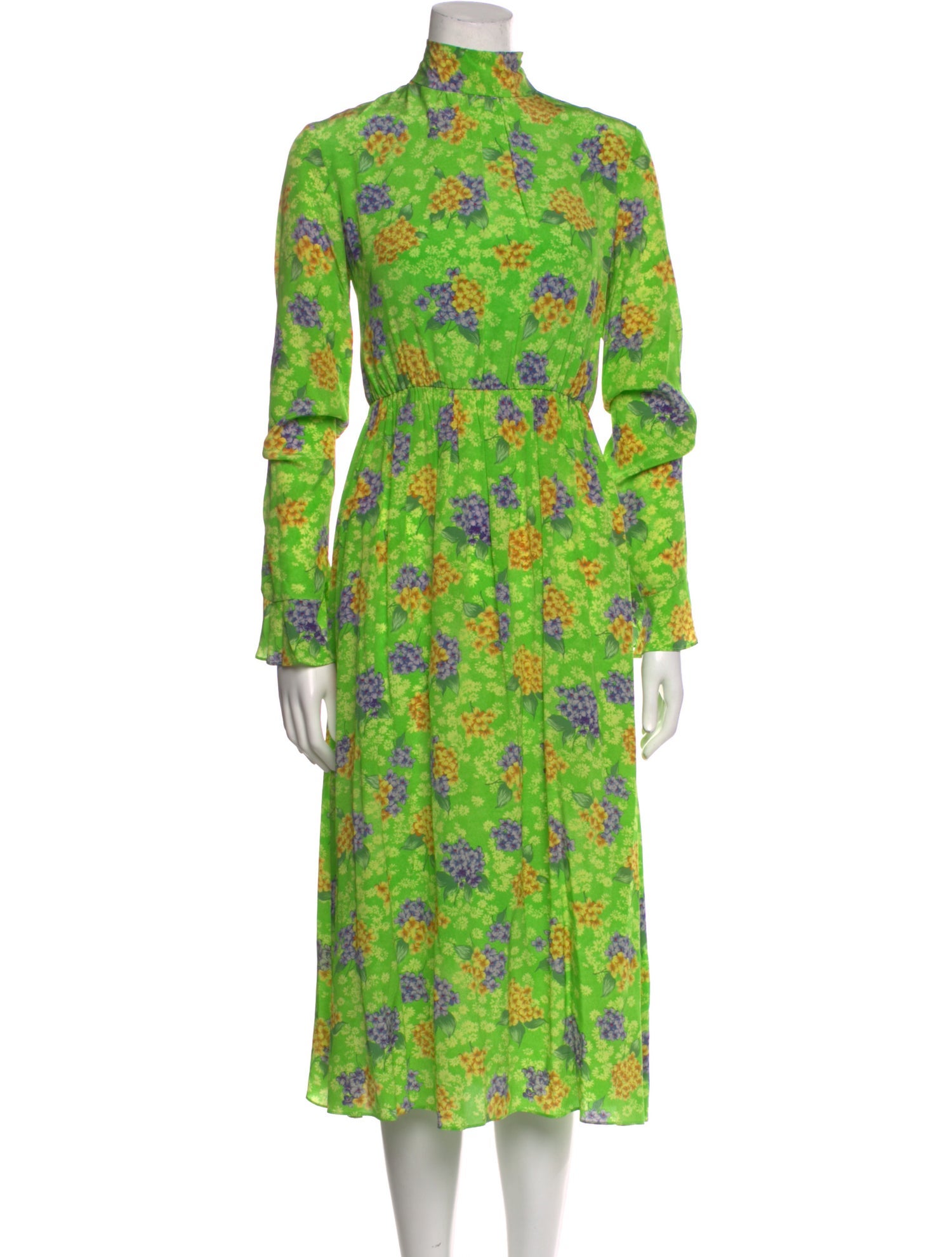 Les Rêveries Silk Midi Length Dress