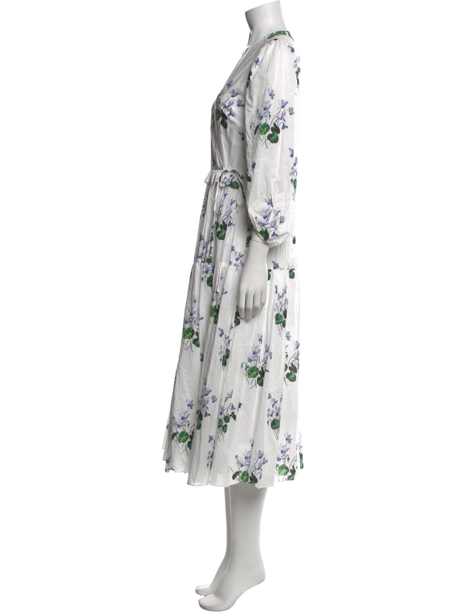 Les Rêveries Floral Print Long Dress