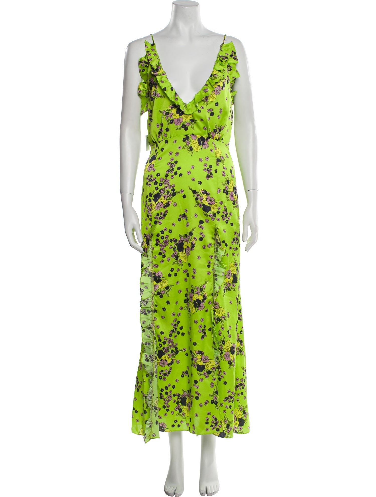 Les Rêveries Floral Print Long Dress w/ Tags