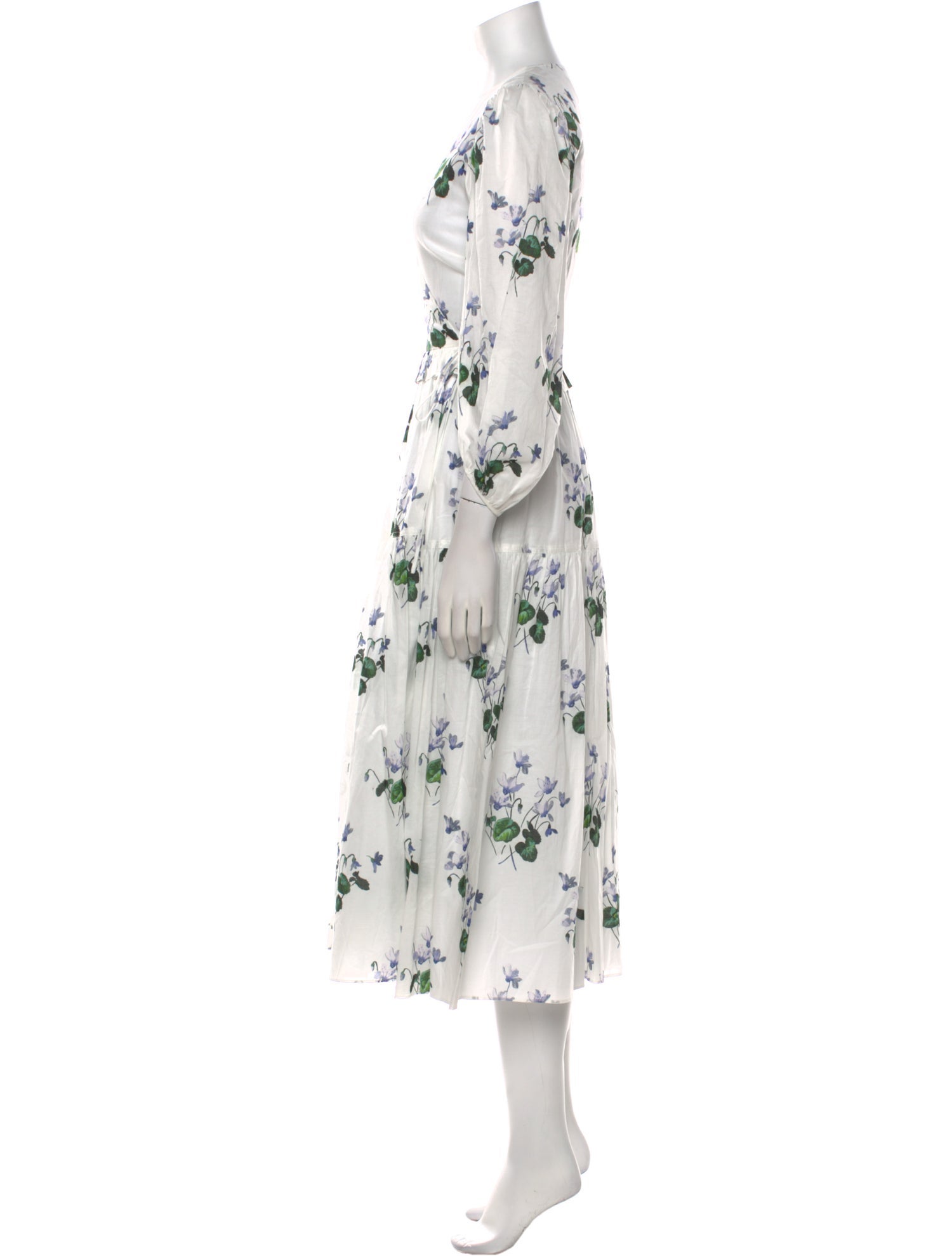 Les Rêveries Floral Print Long Dress