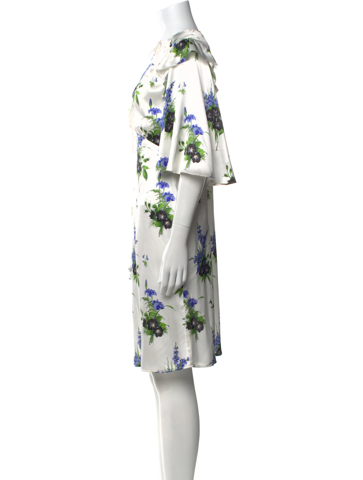 Les Rêveries Floral Print Knee-Length Dress