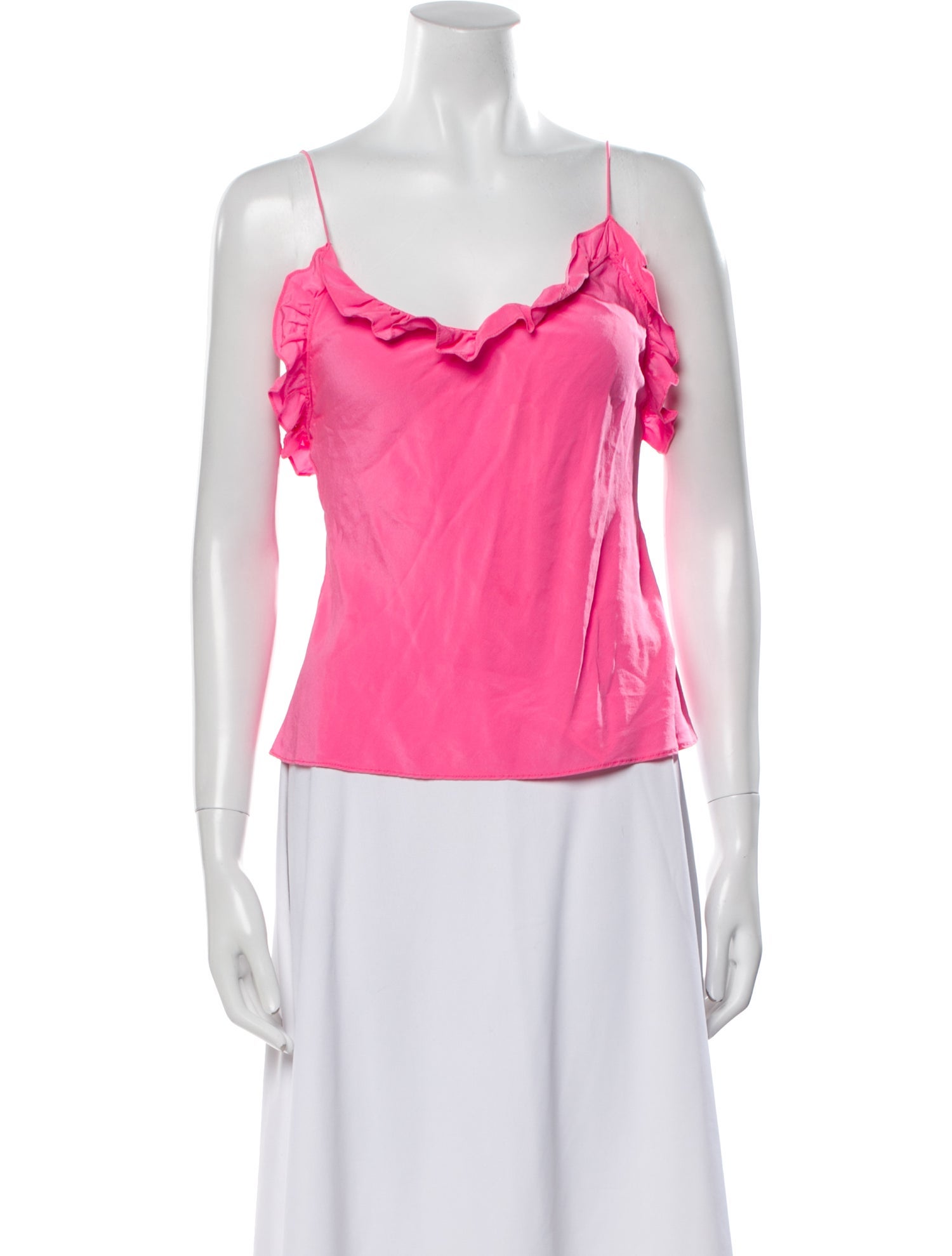 Les Rêveries Silk V-Neck Top