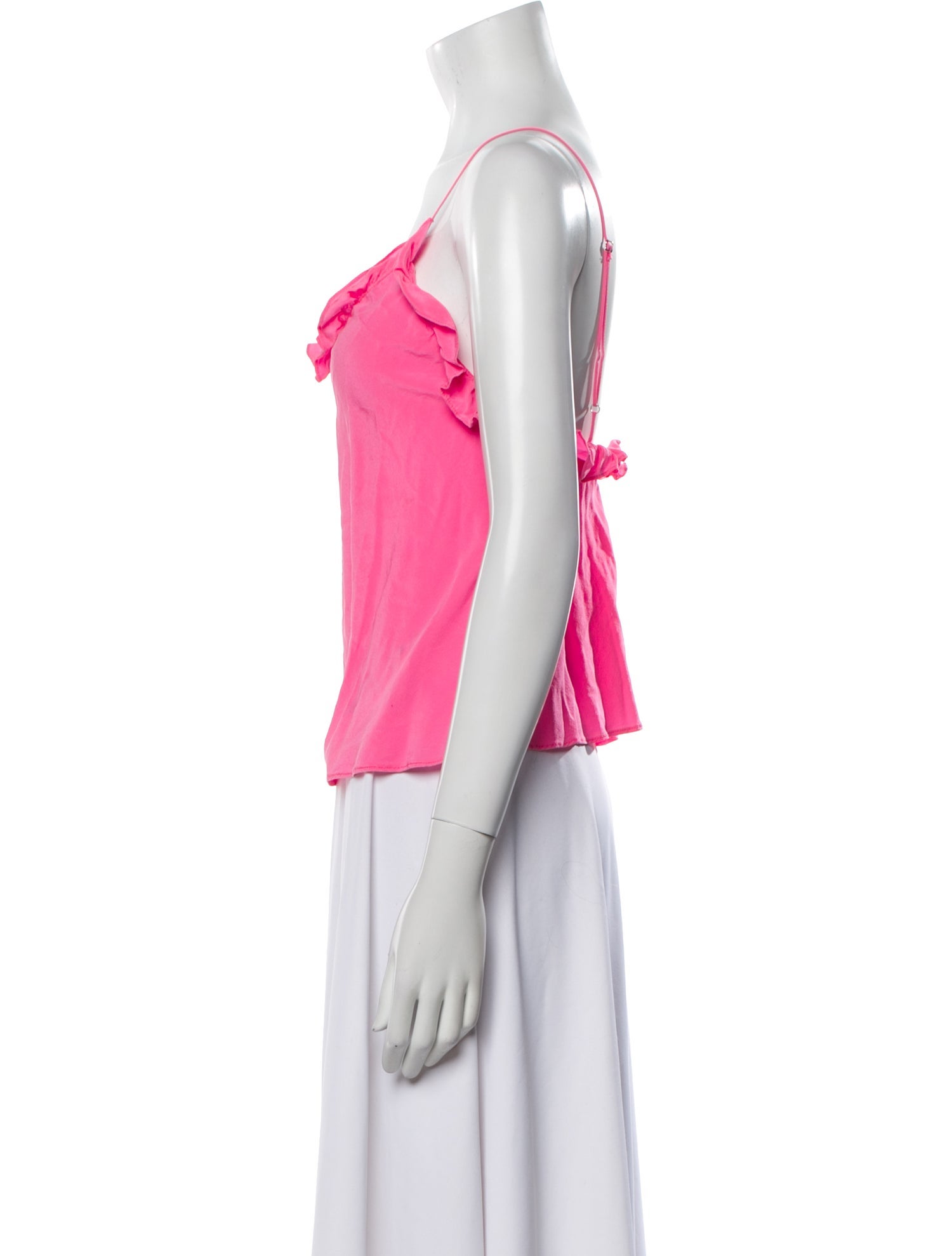 Les Rêveries Silk V-Neck Top