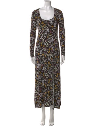 Les Rêveries Floral Print Long Dress