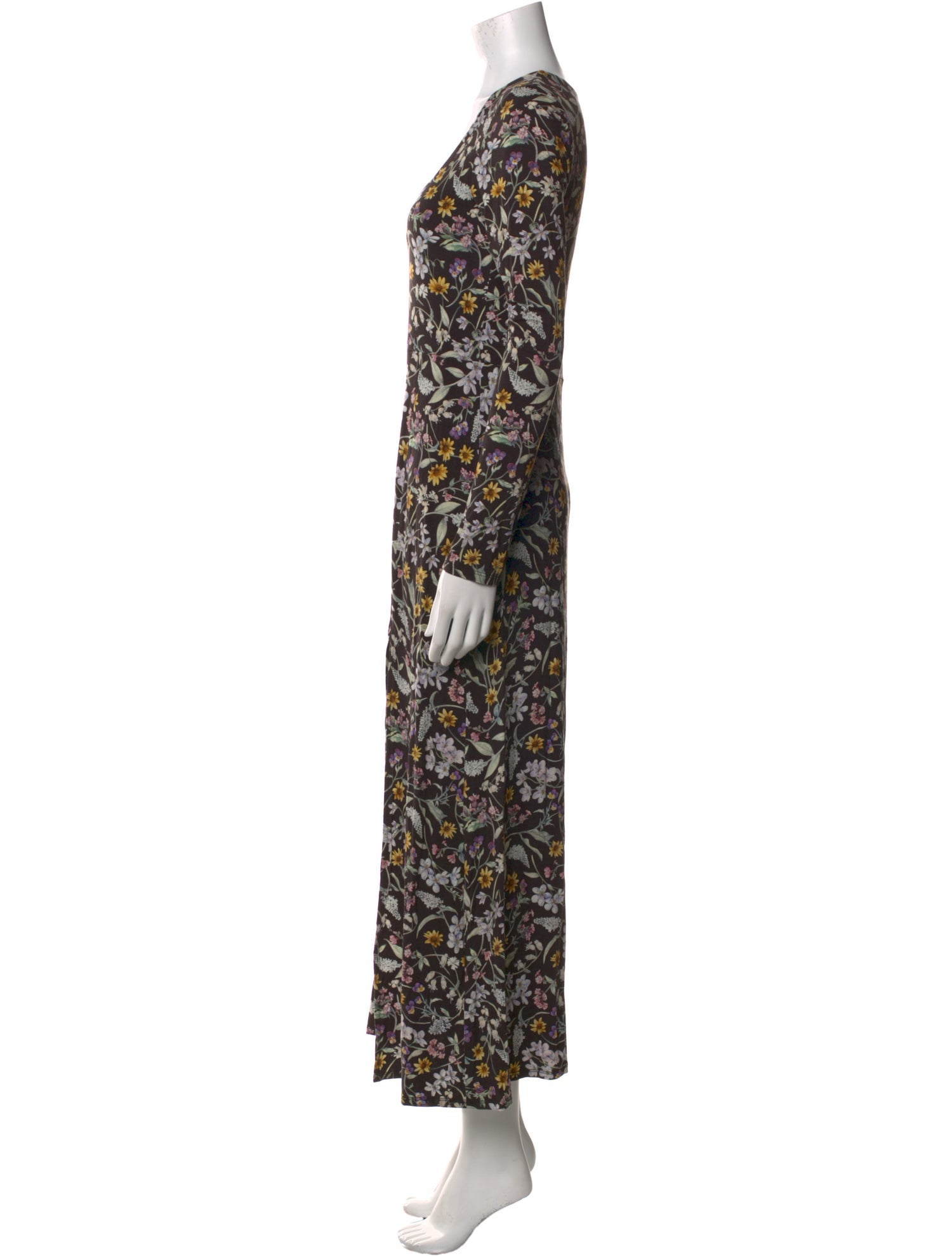 Les Rêveries Floral Print Long Dress