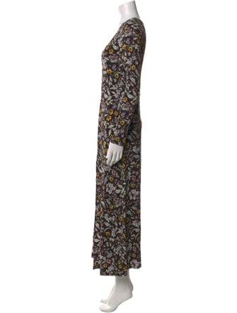 Les Rêveries Floral Print Long Dress
