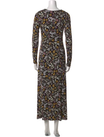 Les Rêveries Floral Print Long Dress