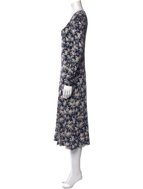 Les Rêveries Floral Print Midi Length Dress
