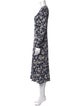 Les Rêveries Floral Print Midi Length Dress