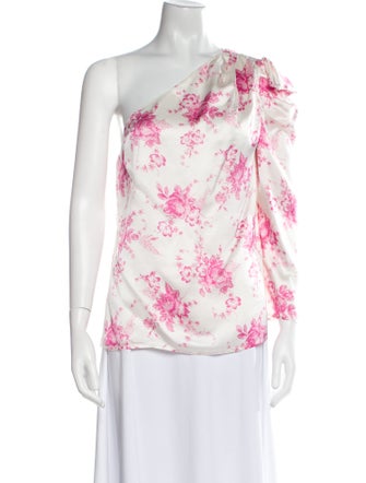 Les Rêveries Silk Floral Print Blouse
