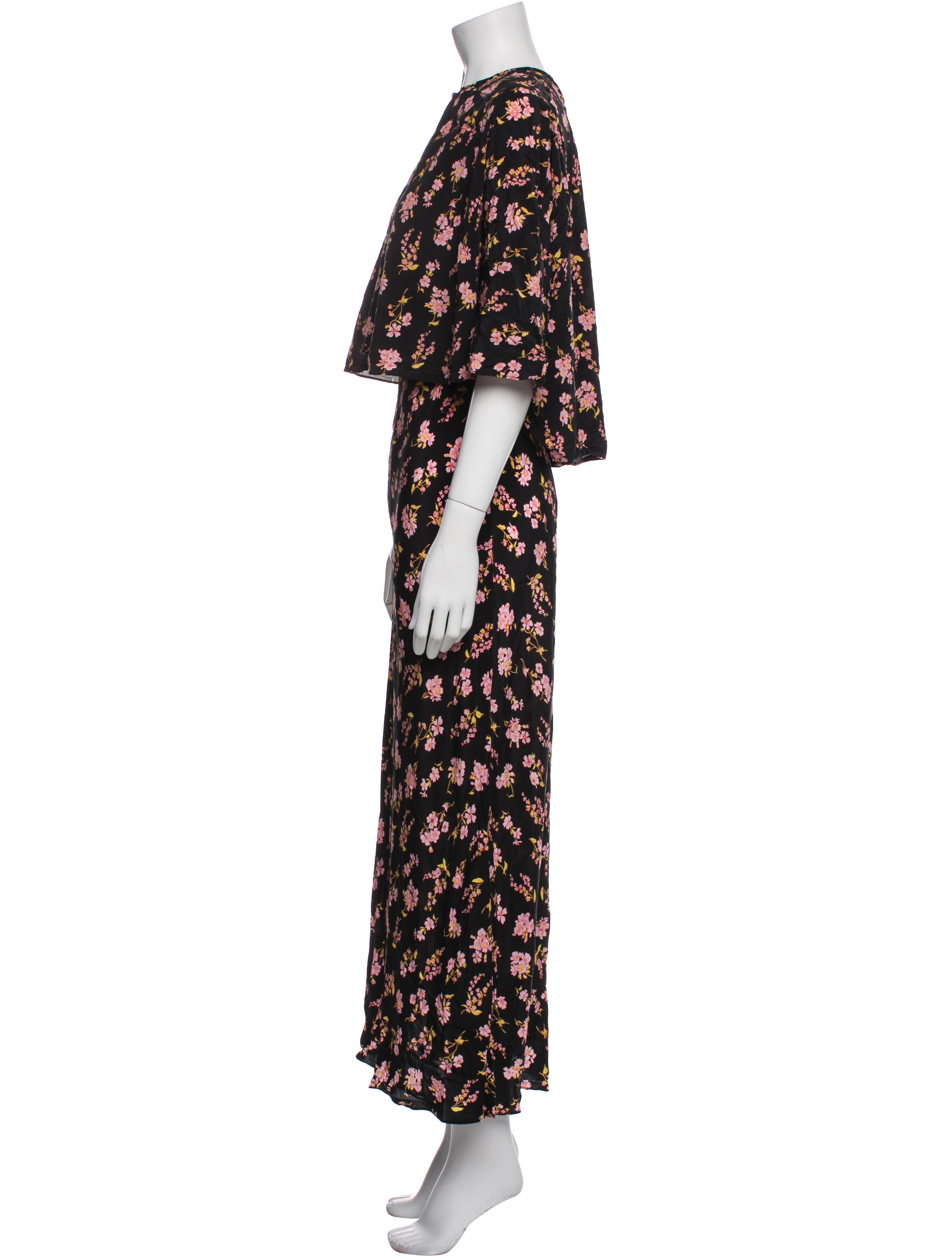 Les Rêveries Silk Floral Print Dress Set