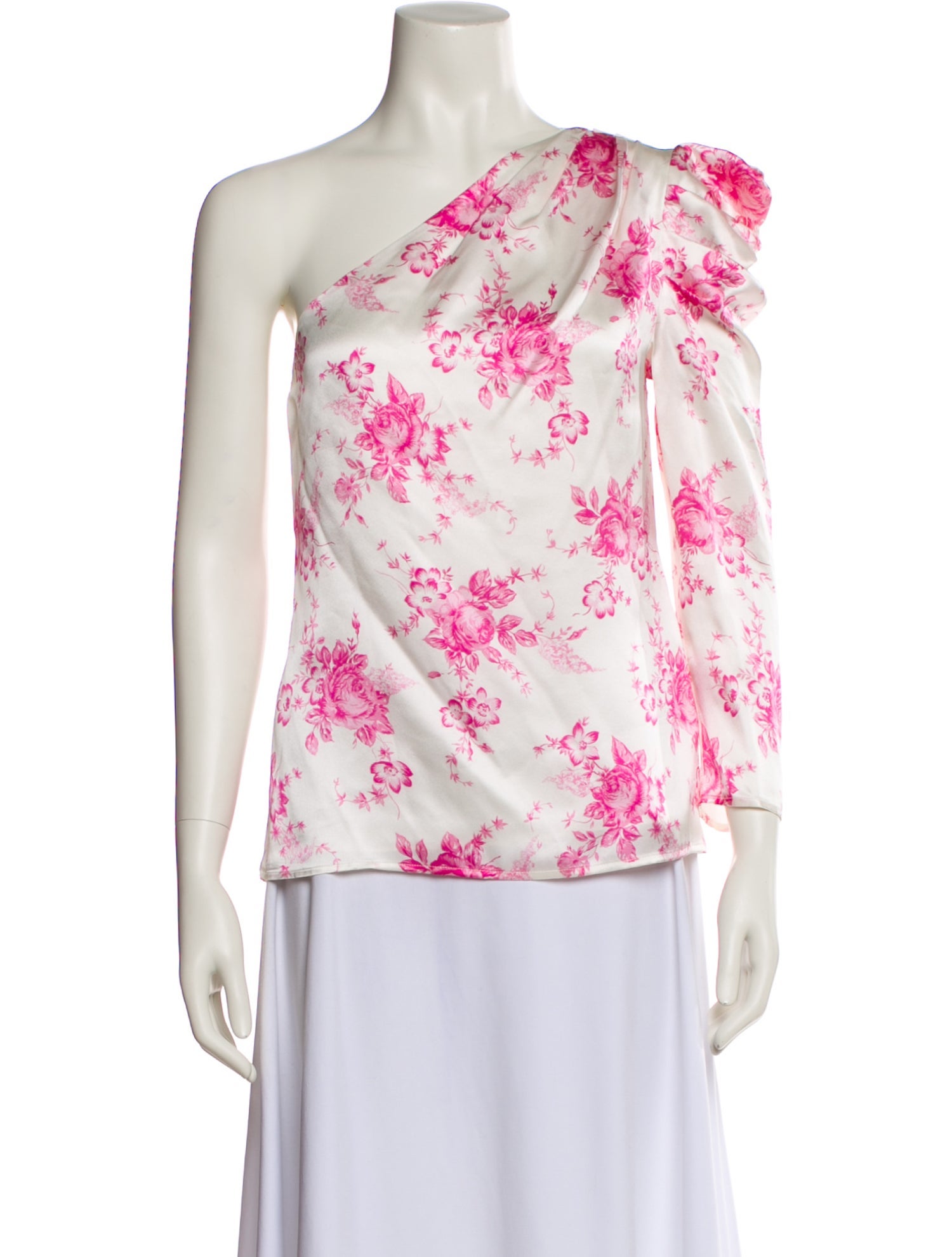 Les Rêveries Silk Floral Print Blouse