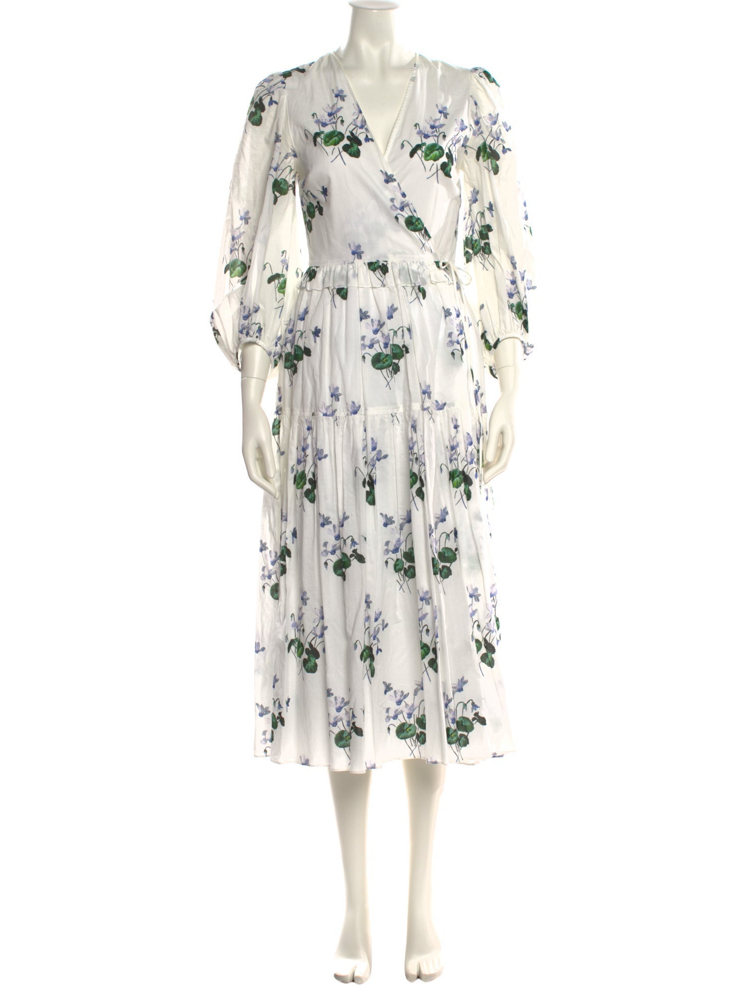 Les Rêveries Floral Print Long Dress