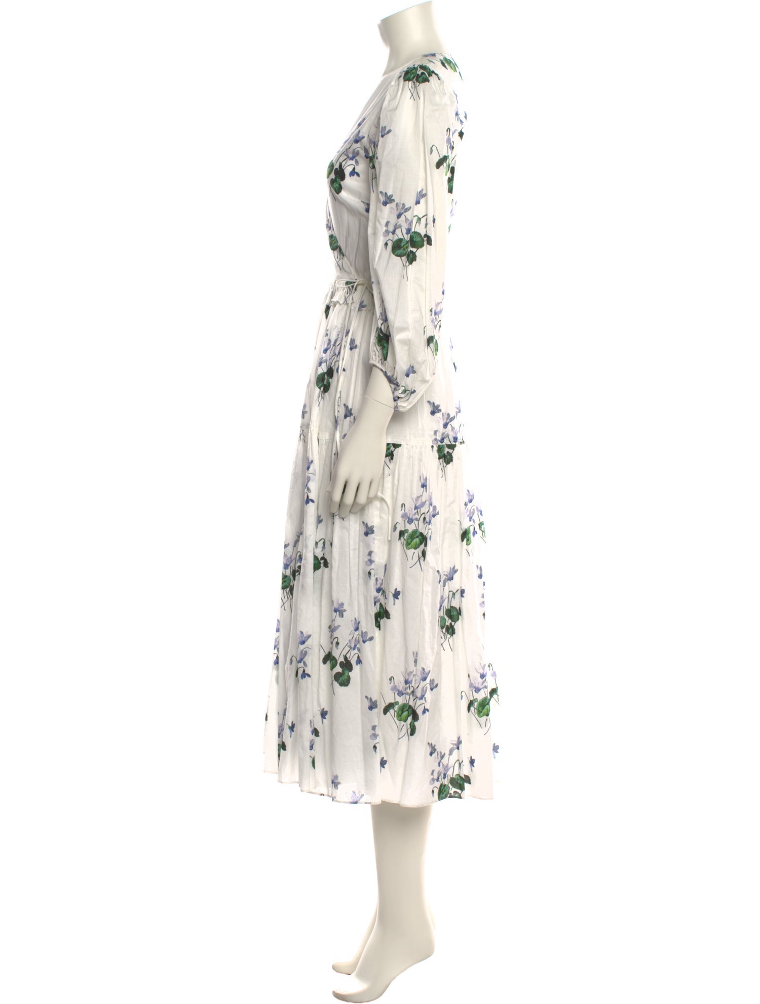 Les Rêveries Floral Print Long Dress