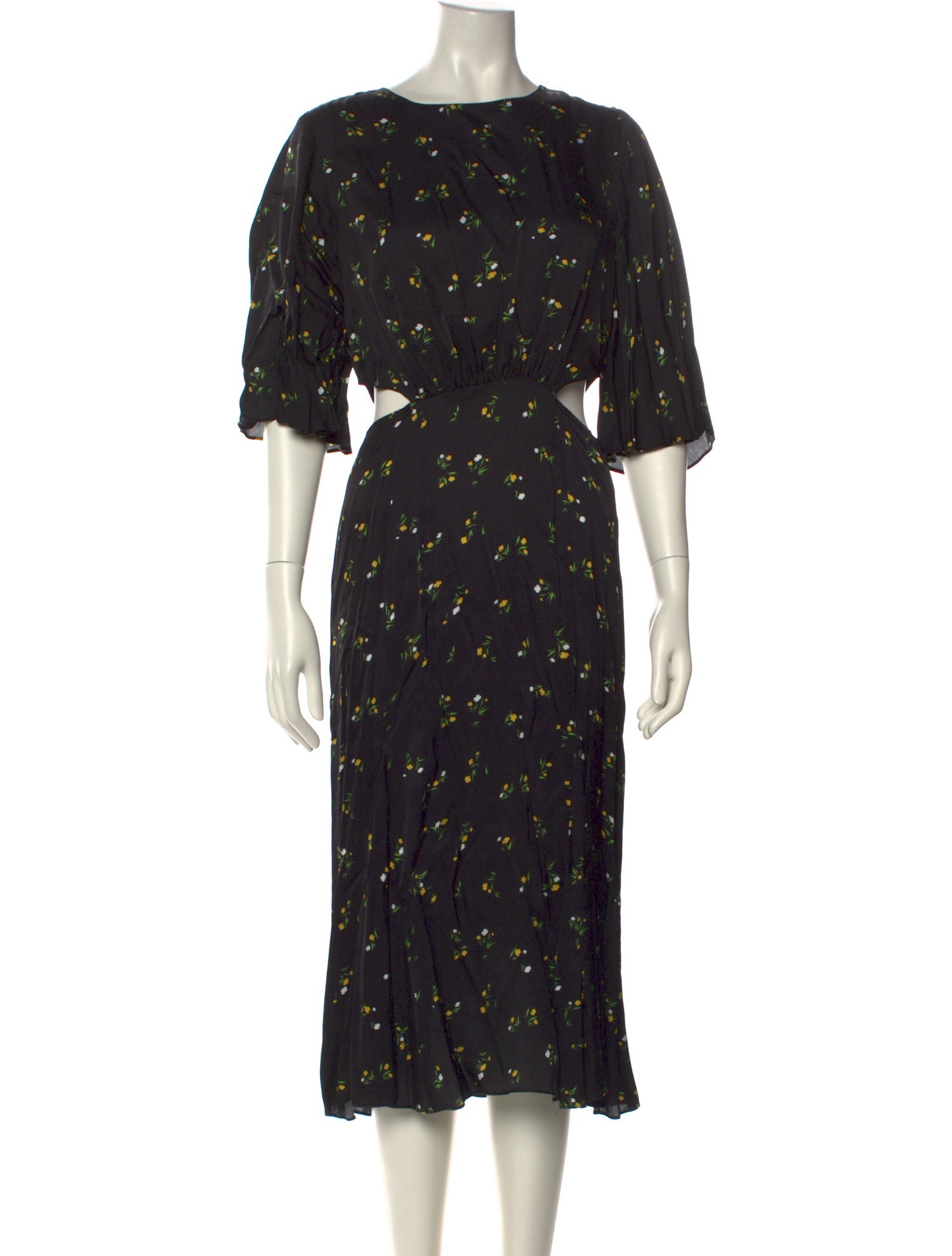 Les Rêveries Floral Print Midi Length Dress