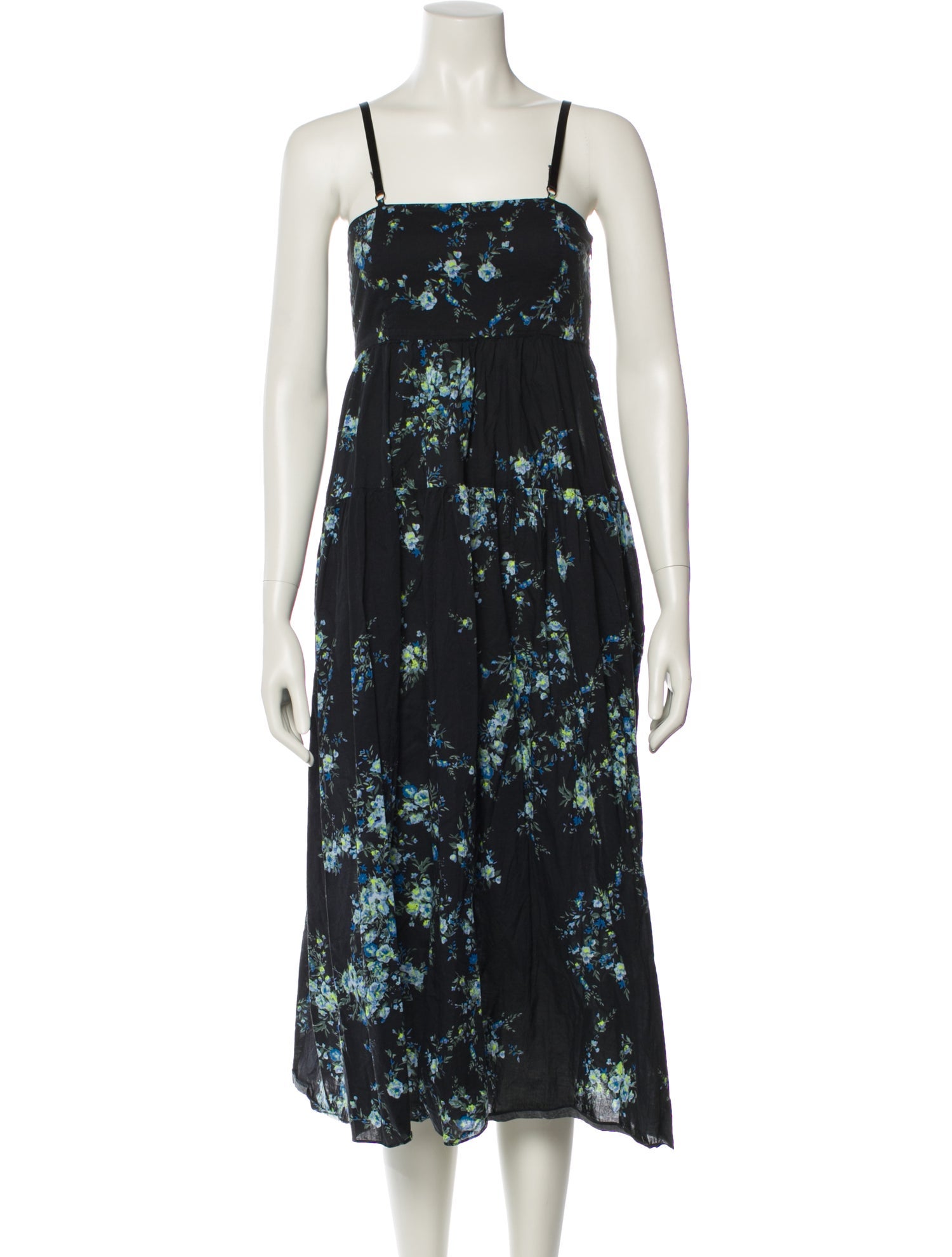 Les Rêveries Floral Print Midi Length Dress