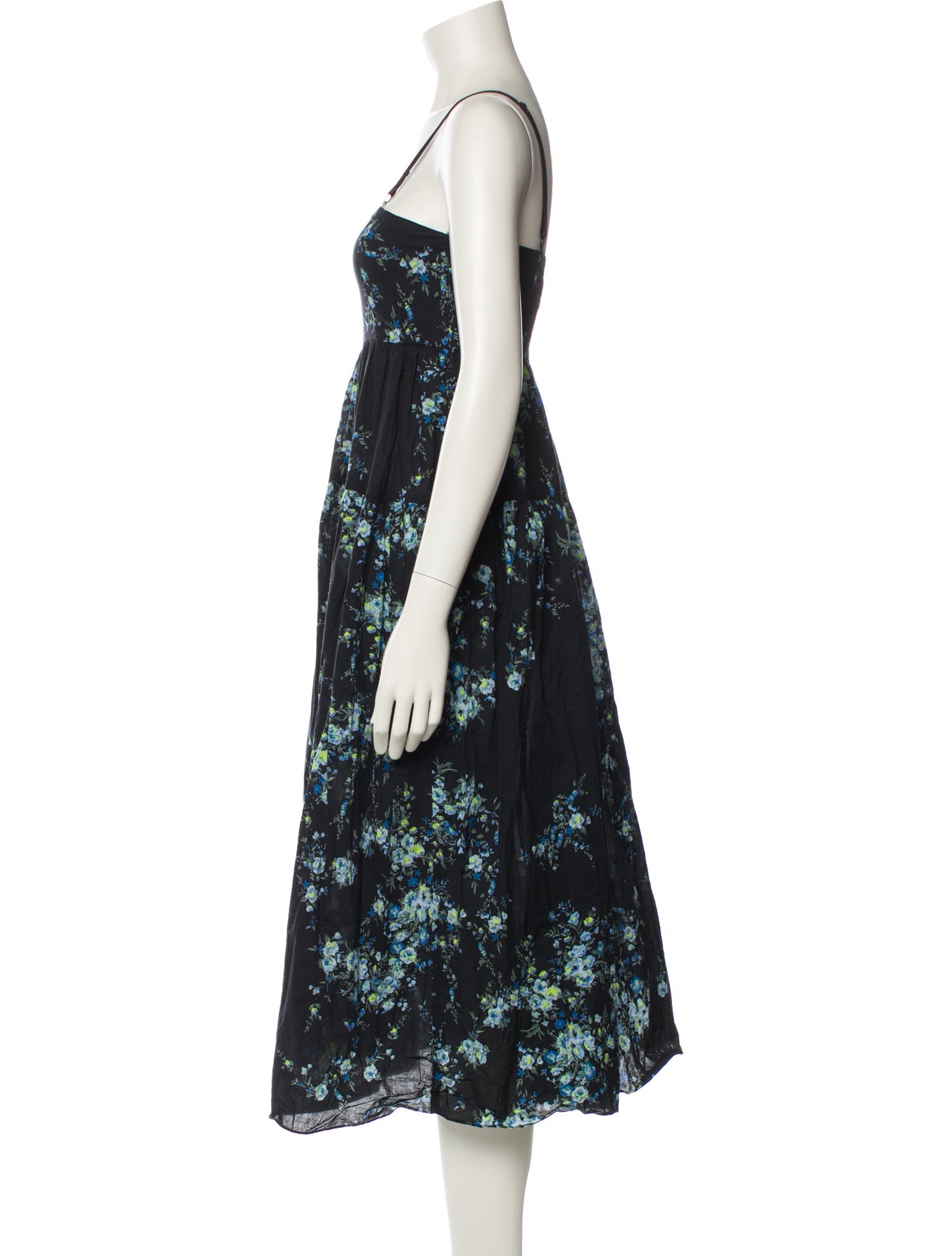 Les Rêveries Floral Print Midi Length Dress