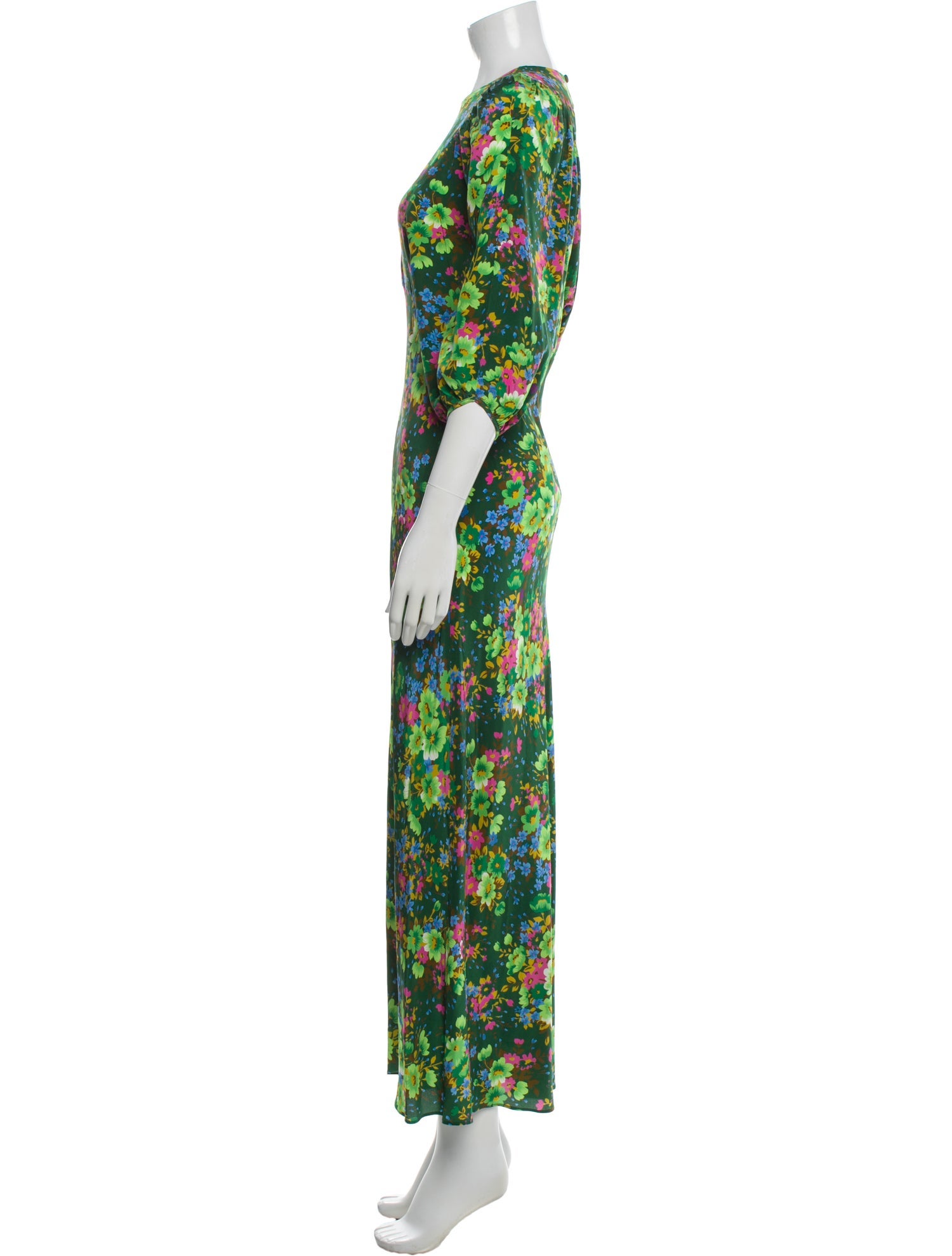 Les Rêveries Silk Midi Length Dress