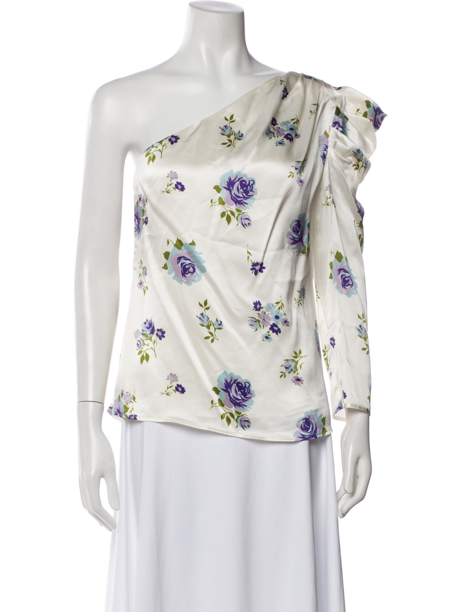 Les Rêveries Silk Floral Print Blouse