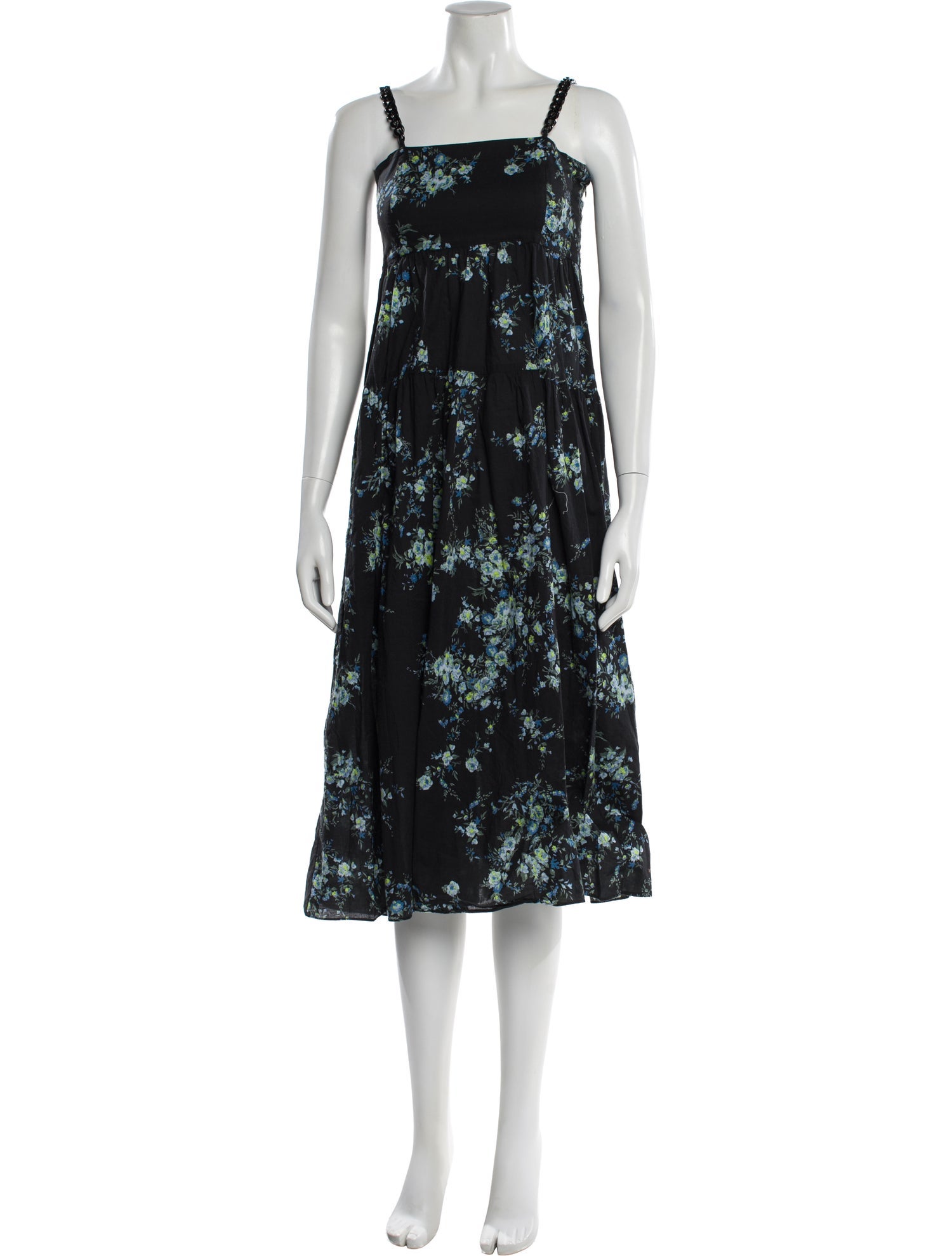 Les Rêveries Floral Print Knee-Length Dress