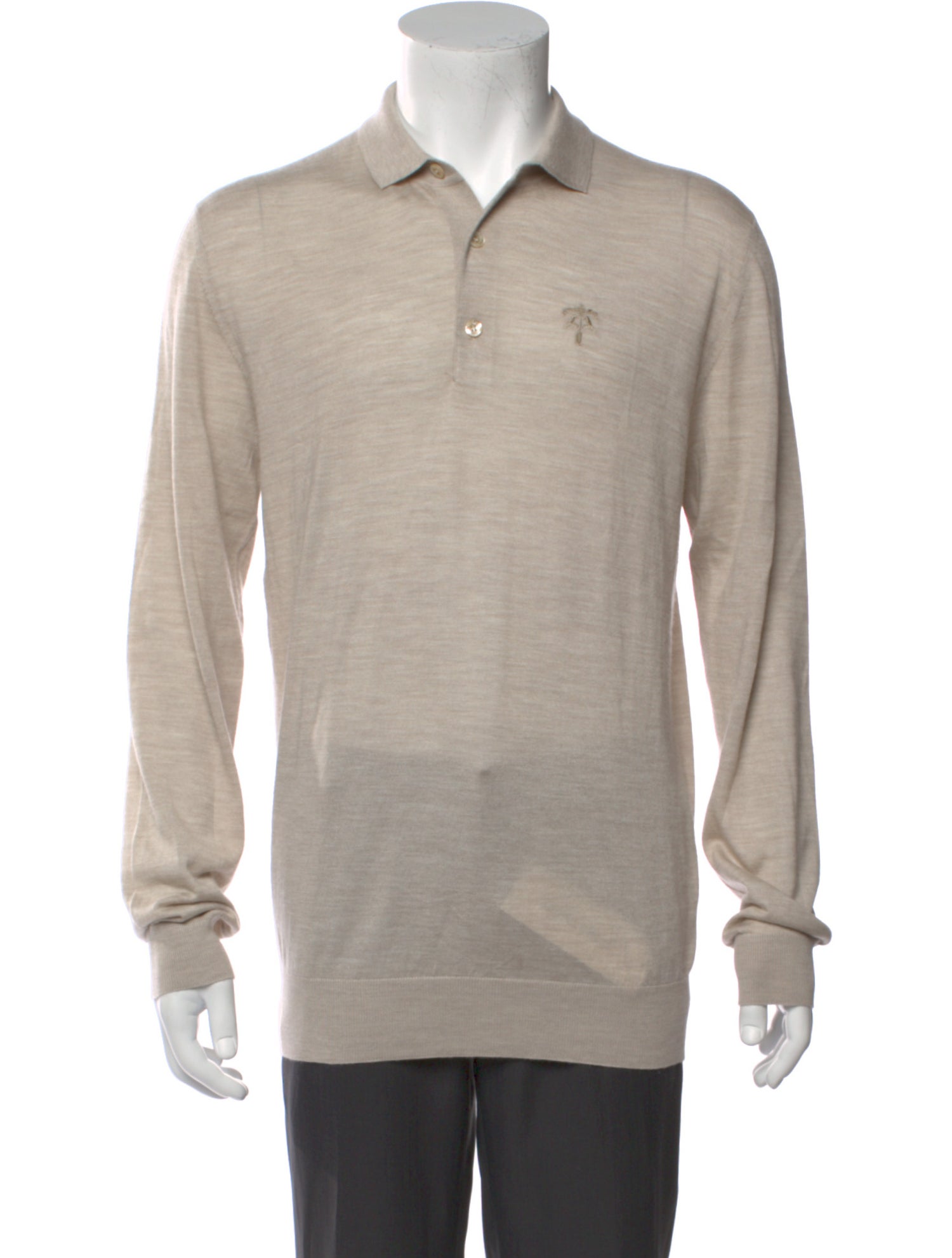 Place of Ëlms Wool Mock Neck Polo Sweater