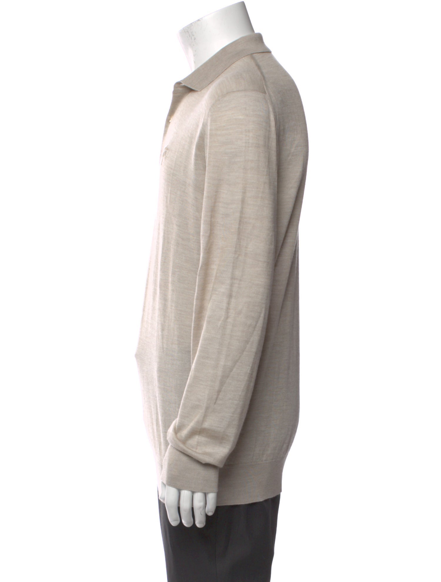 Place of Ëlms Wool Mock Neck Polo Sweater