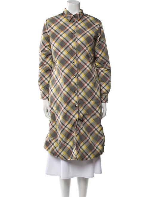 Pierre-Louis Mascia and Herno Nylon Plaid Print Jacket