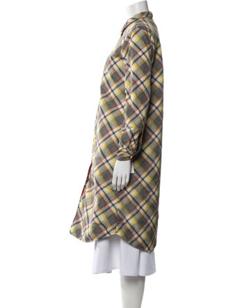 Pierre-Louis Mascia and Herno Nylon Plaid Print Jacket