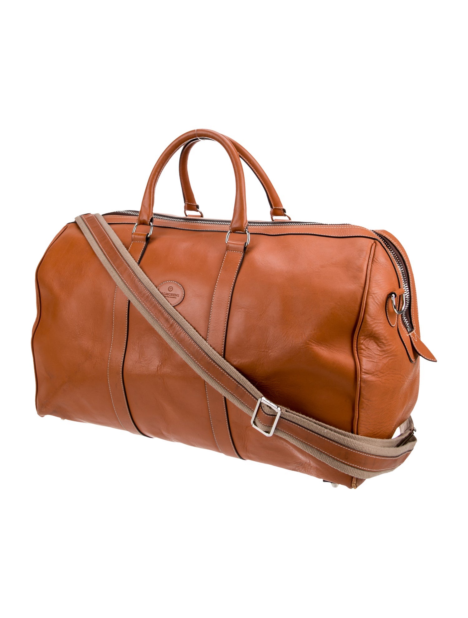 Palmgrens Leather Weekender Bag