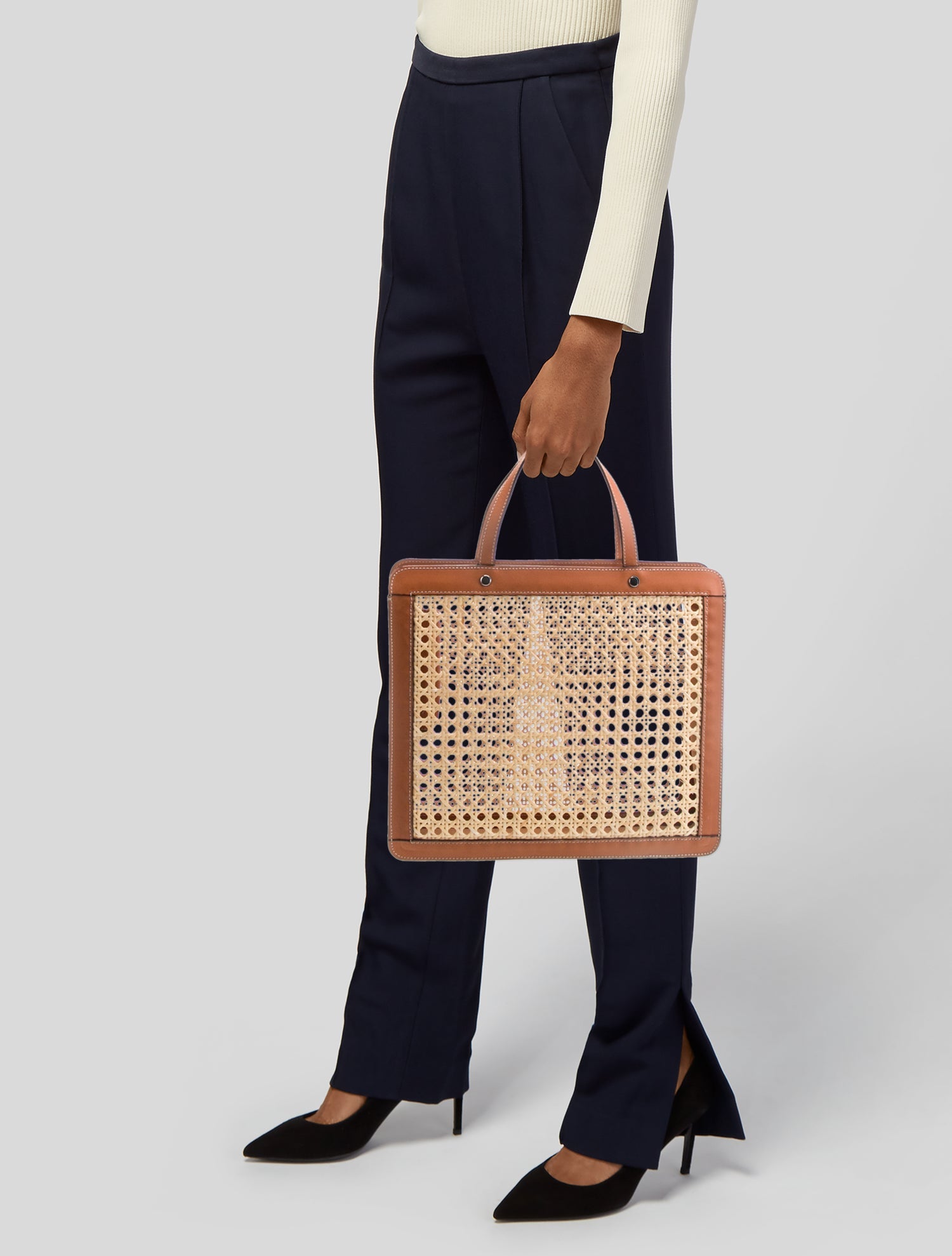 Palmgrens Leather Top Handle Bag