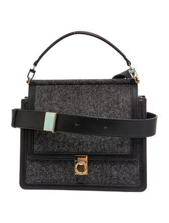 Polène Leather Top Handle Bag