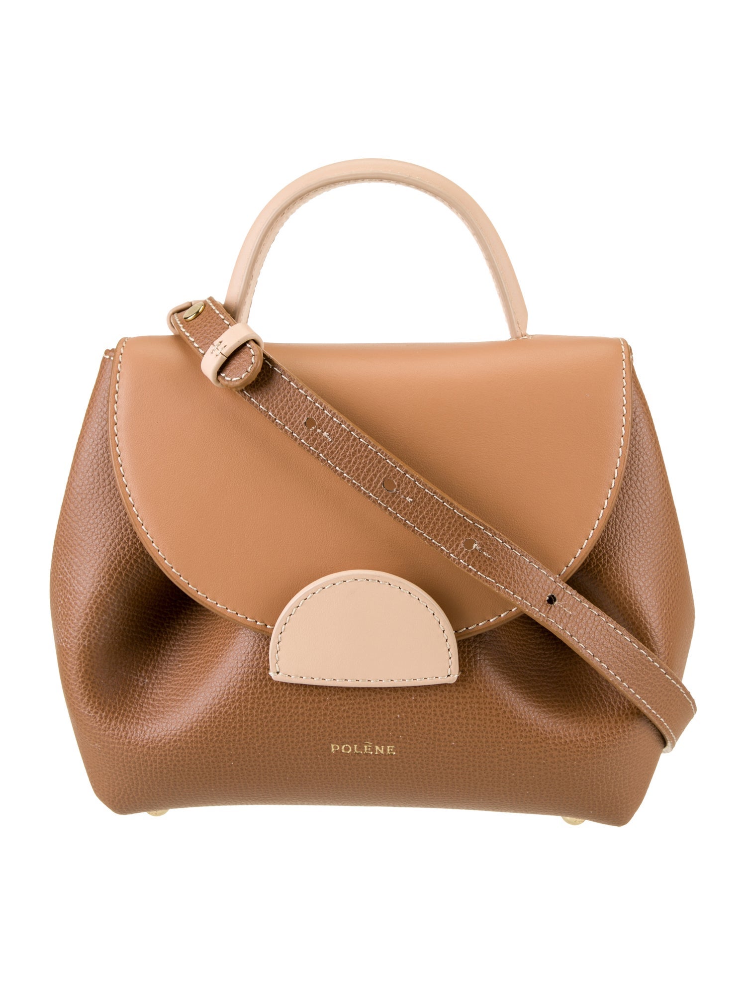 Polène Leather Top Handle Bag