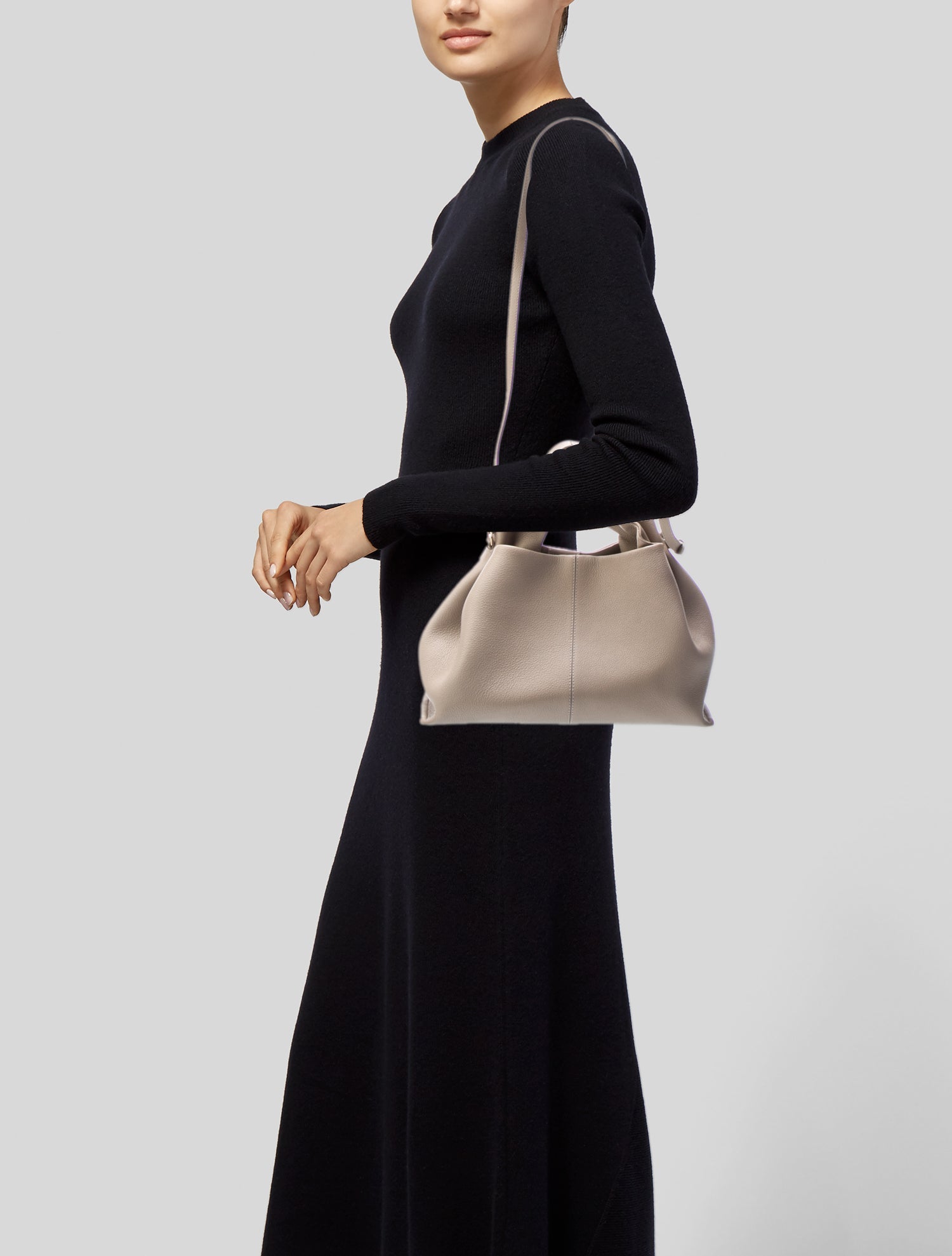 Polène Leather Top Handle Bag