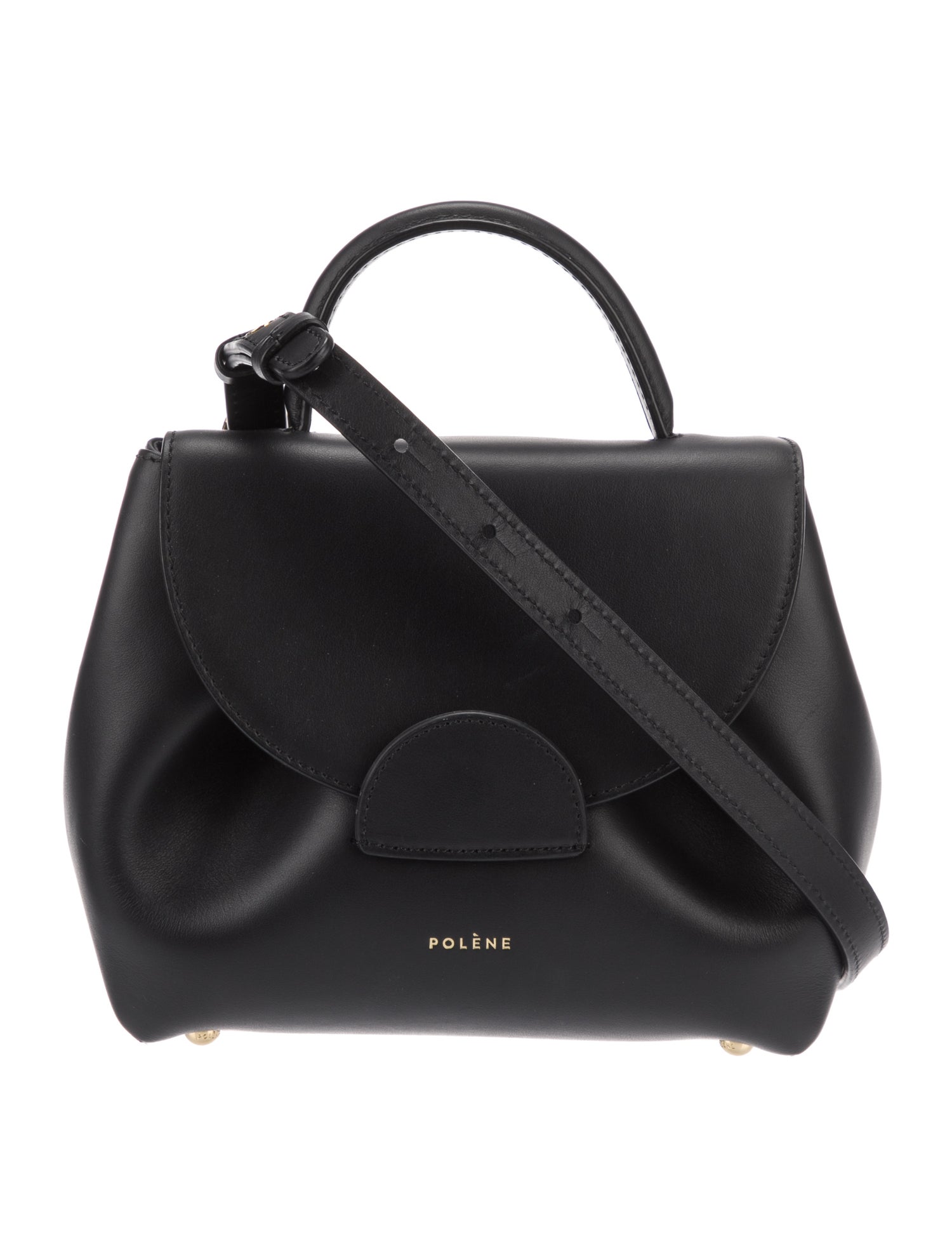 Polène Leather Top Handle Bag