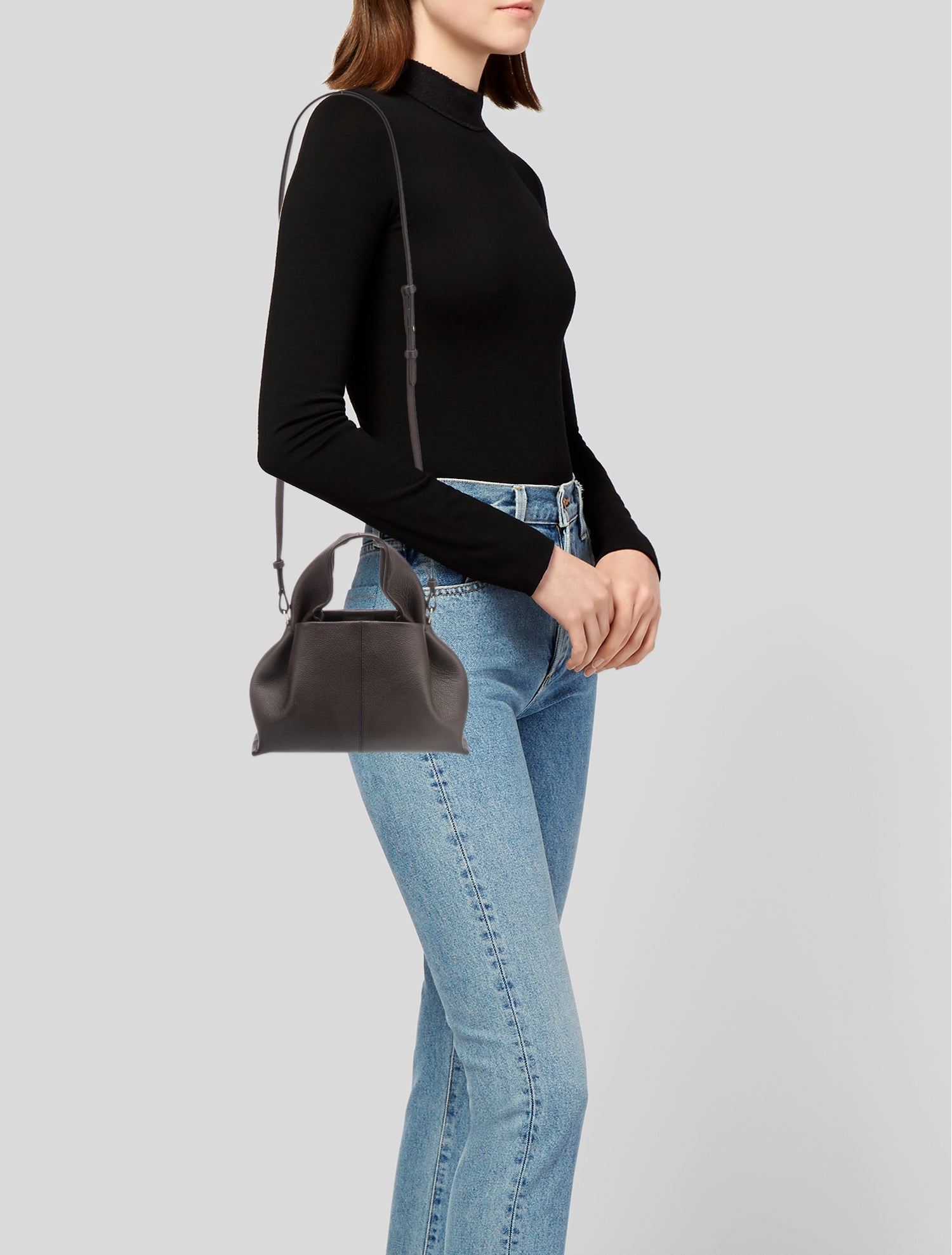 Polène Leather Top Handle Bag