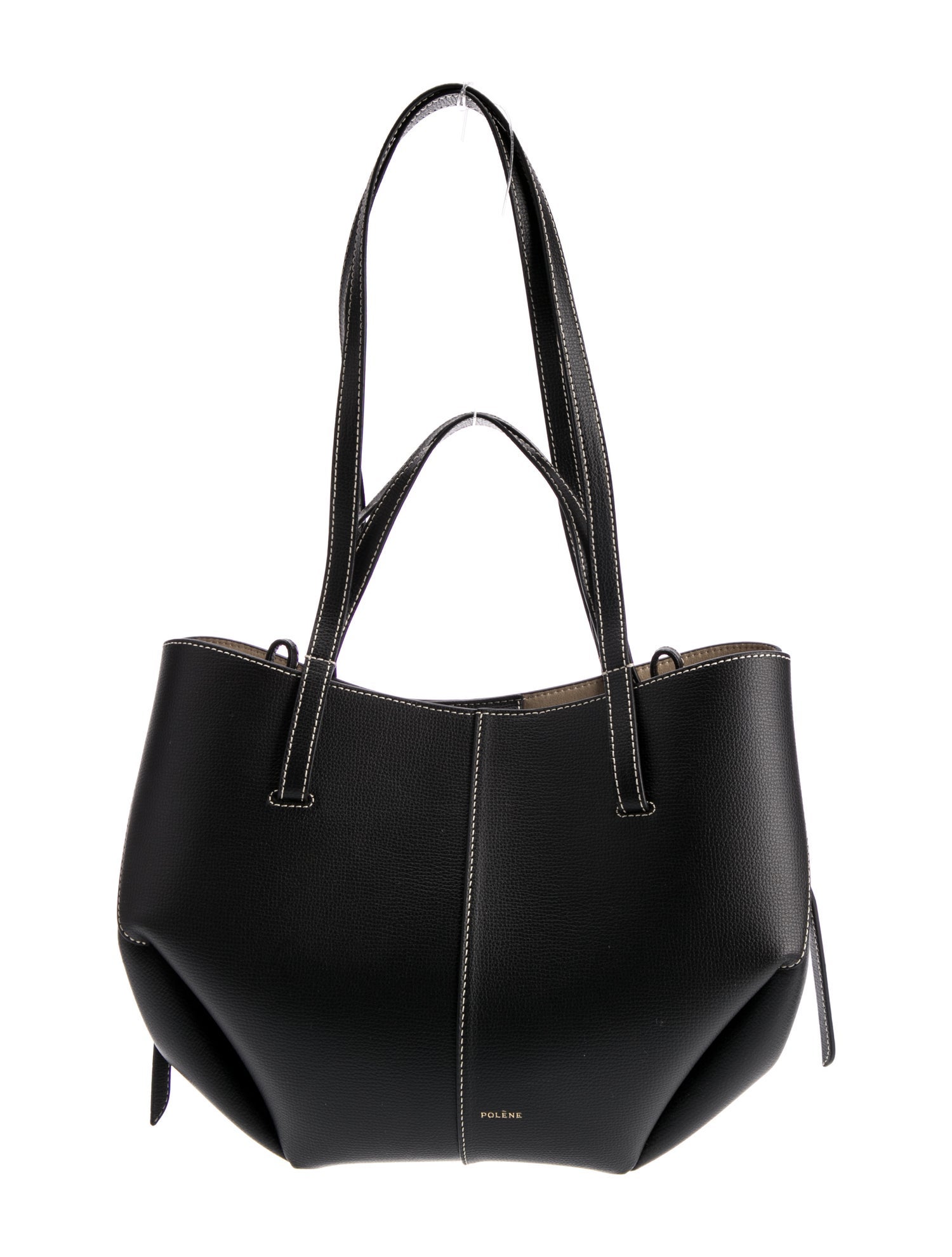 Polène Leather Top Handle Bag