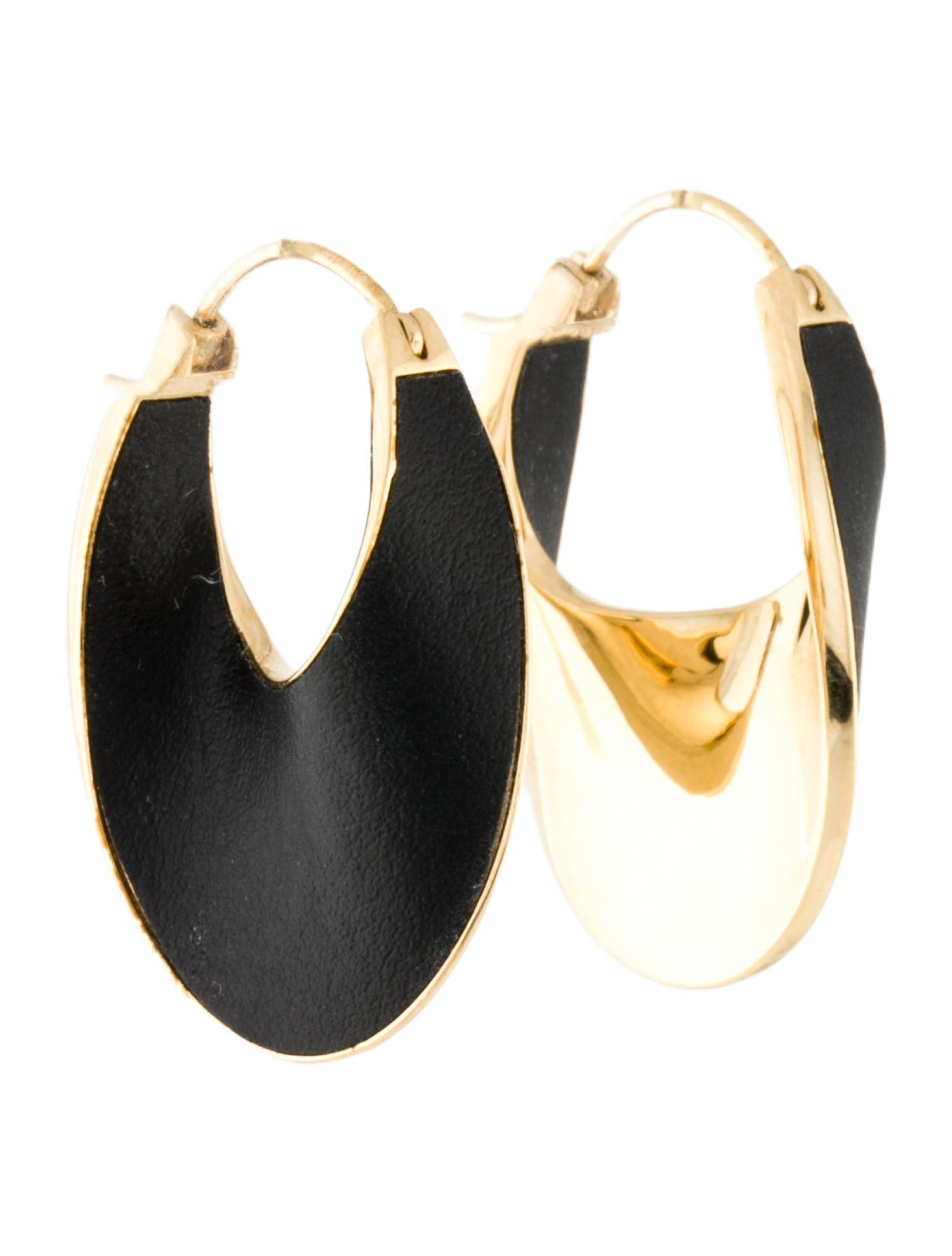 Polène Leather Éole Slim Hoop Earrings