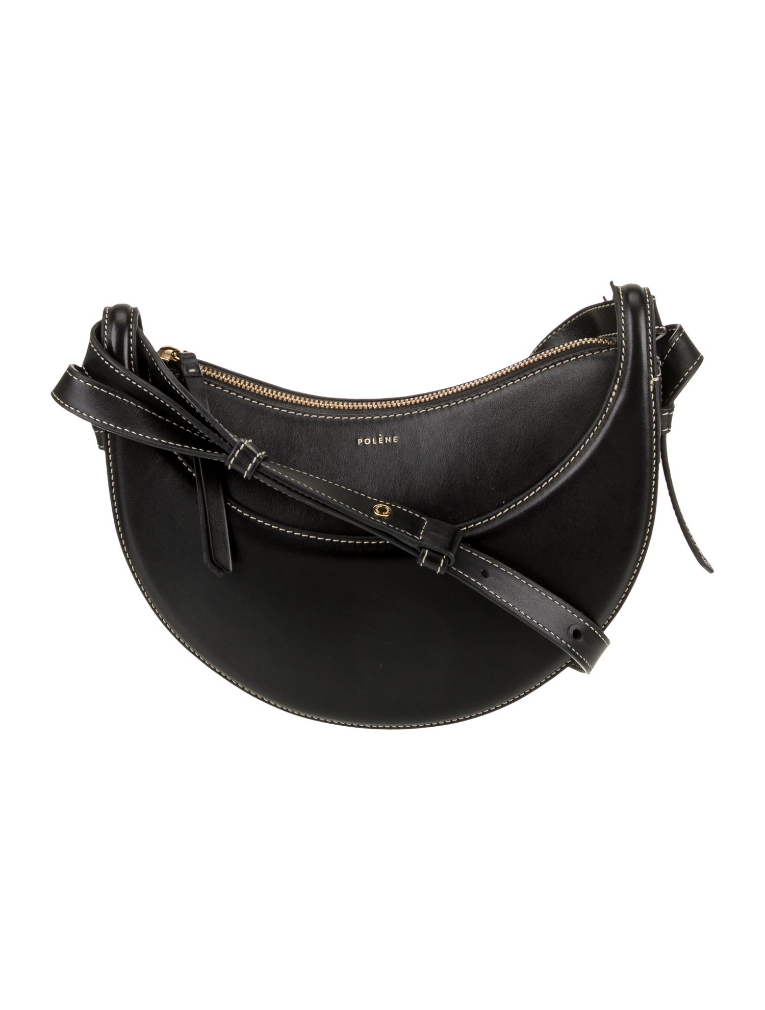 Stefan Cooke Leather Pin Crossbody Bag - Black Crossbody