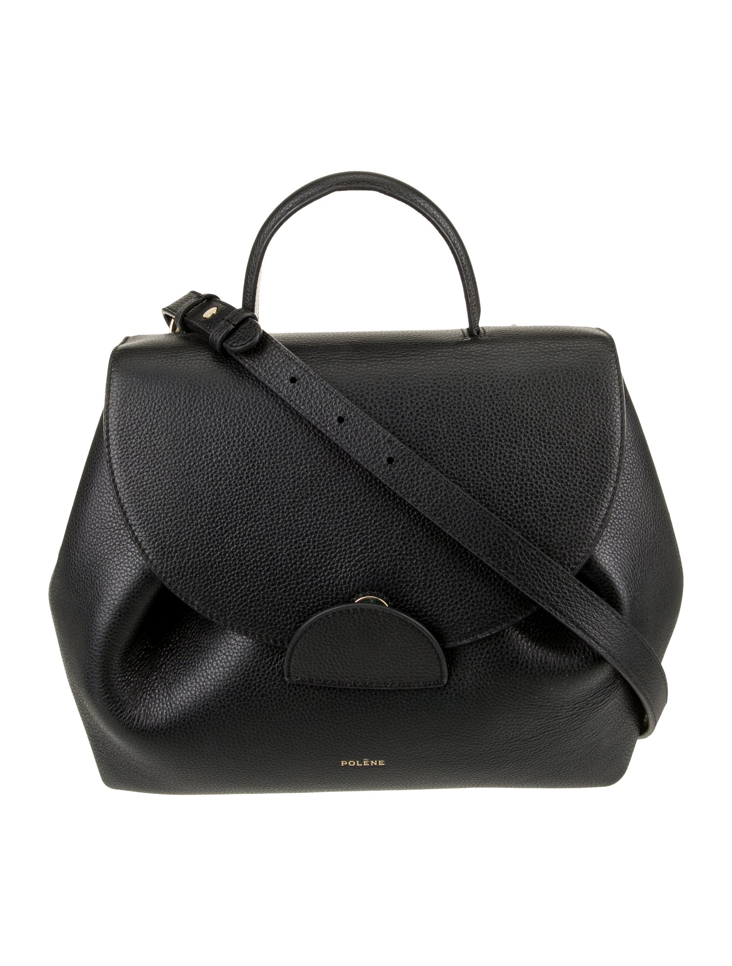 Polène Leather Top Handle Bag