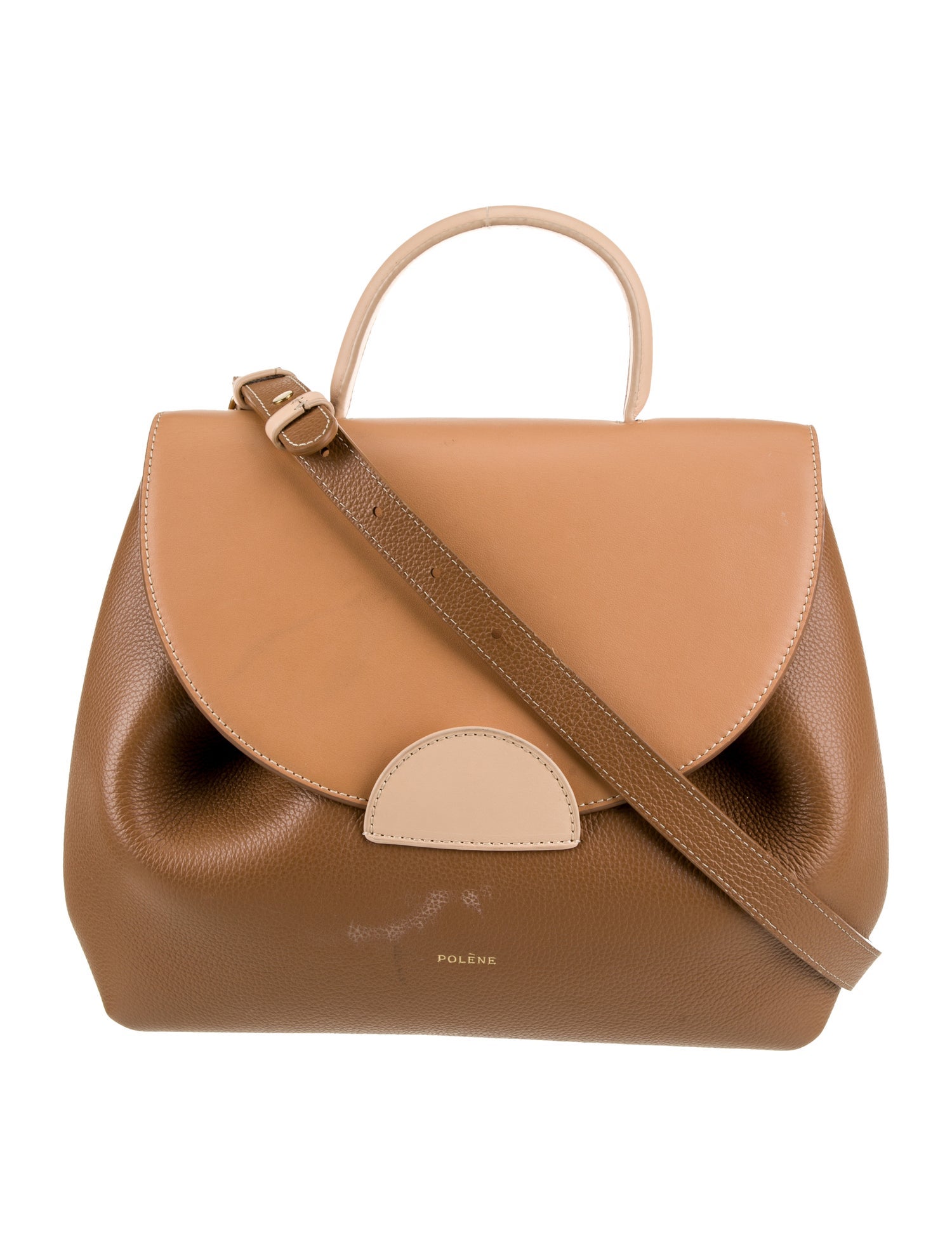 Polène Leather Top Handle Bag