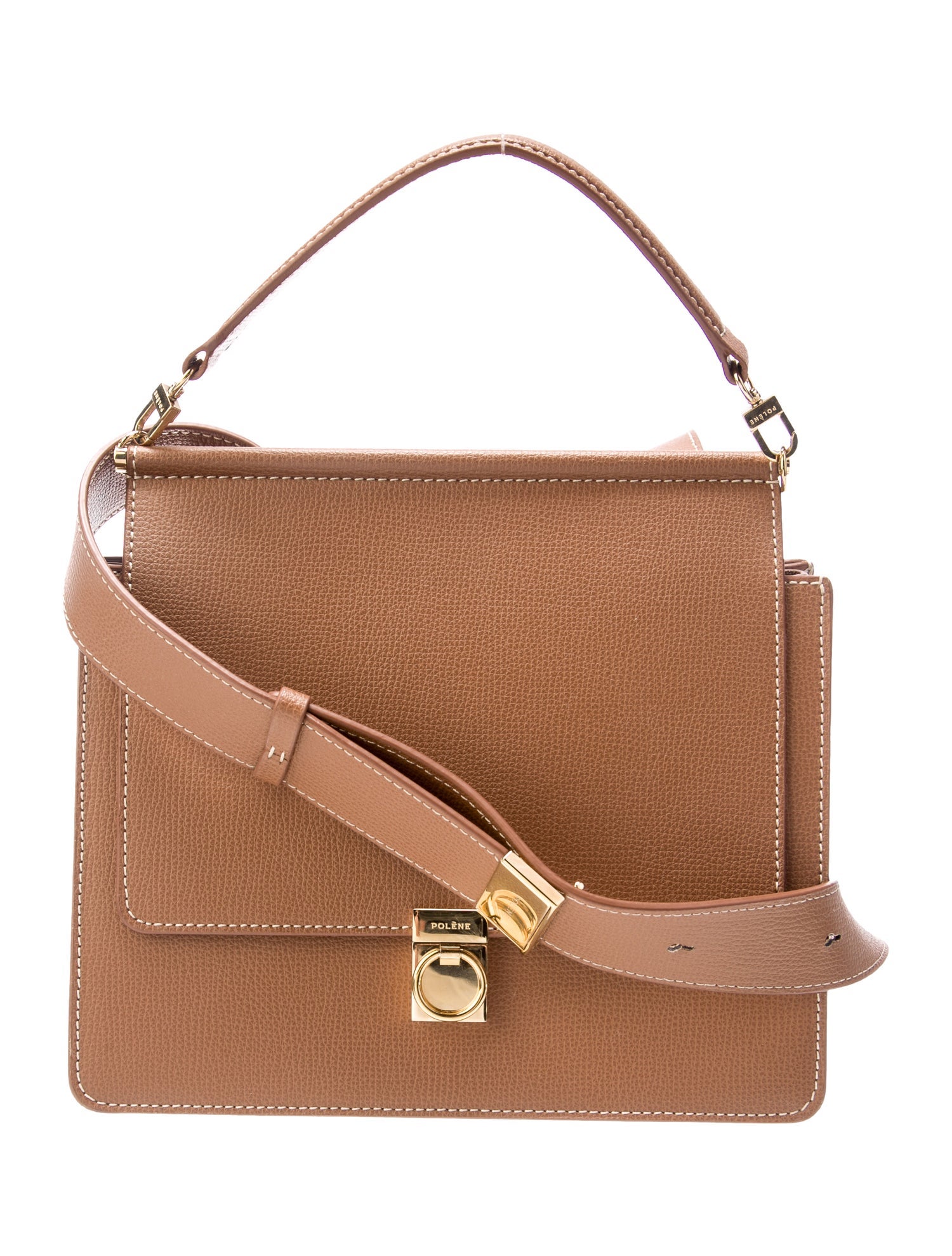 Polène Leather Top Handle Bag