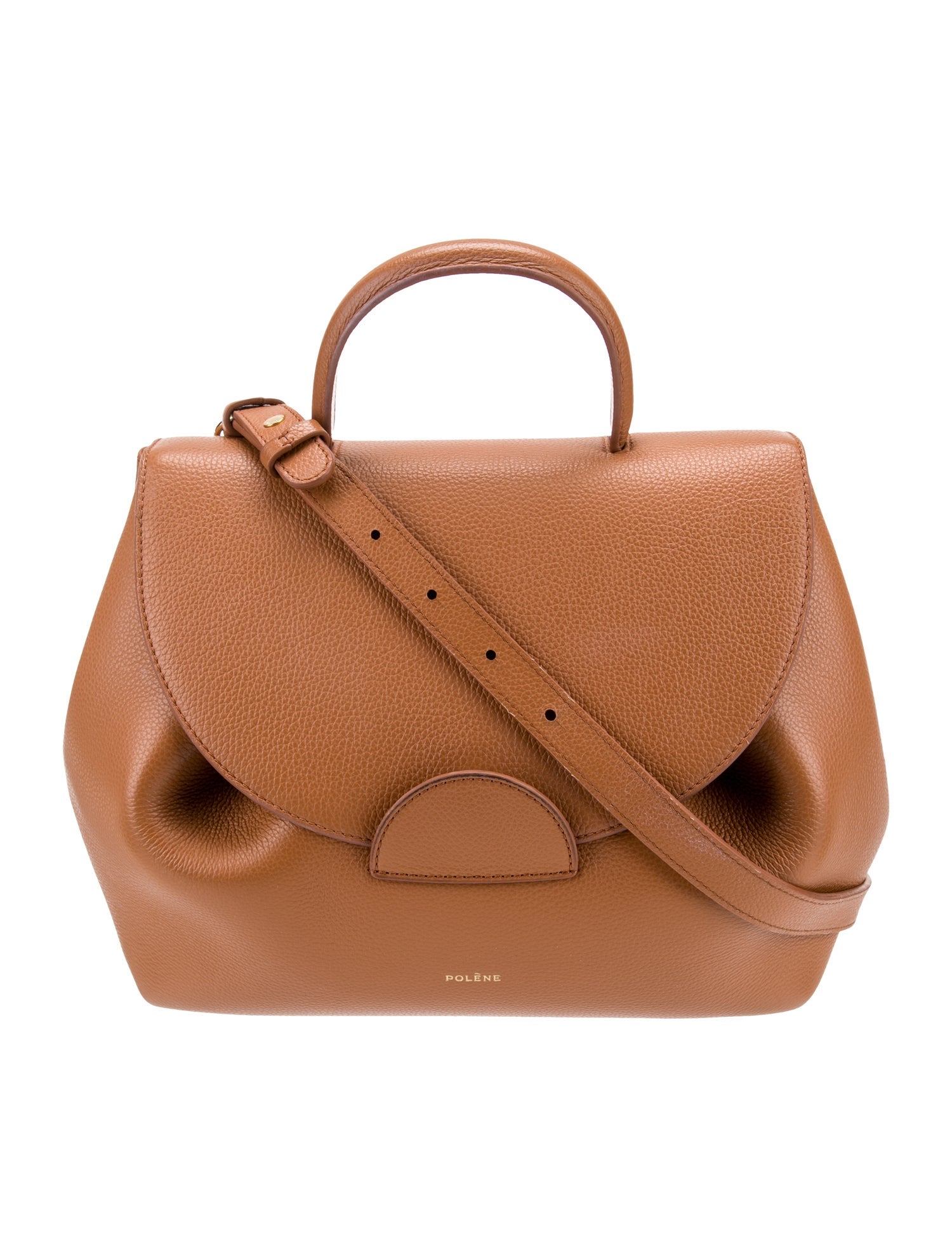 Polène Leather Top Handle Bag