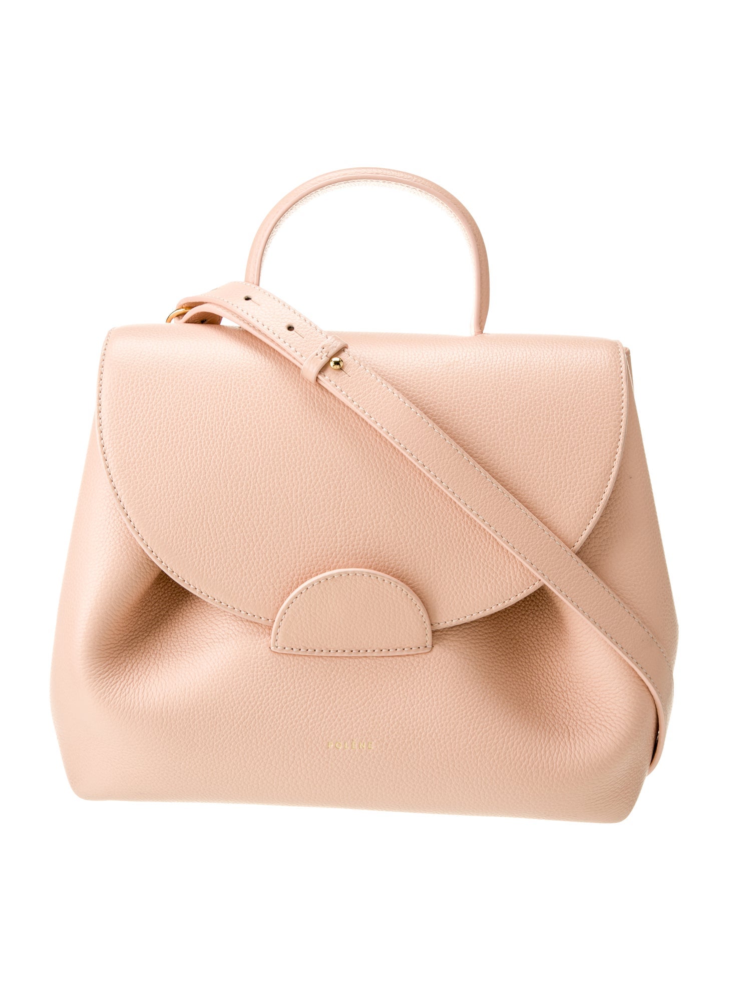 Polène Leather Top Handle Bag