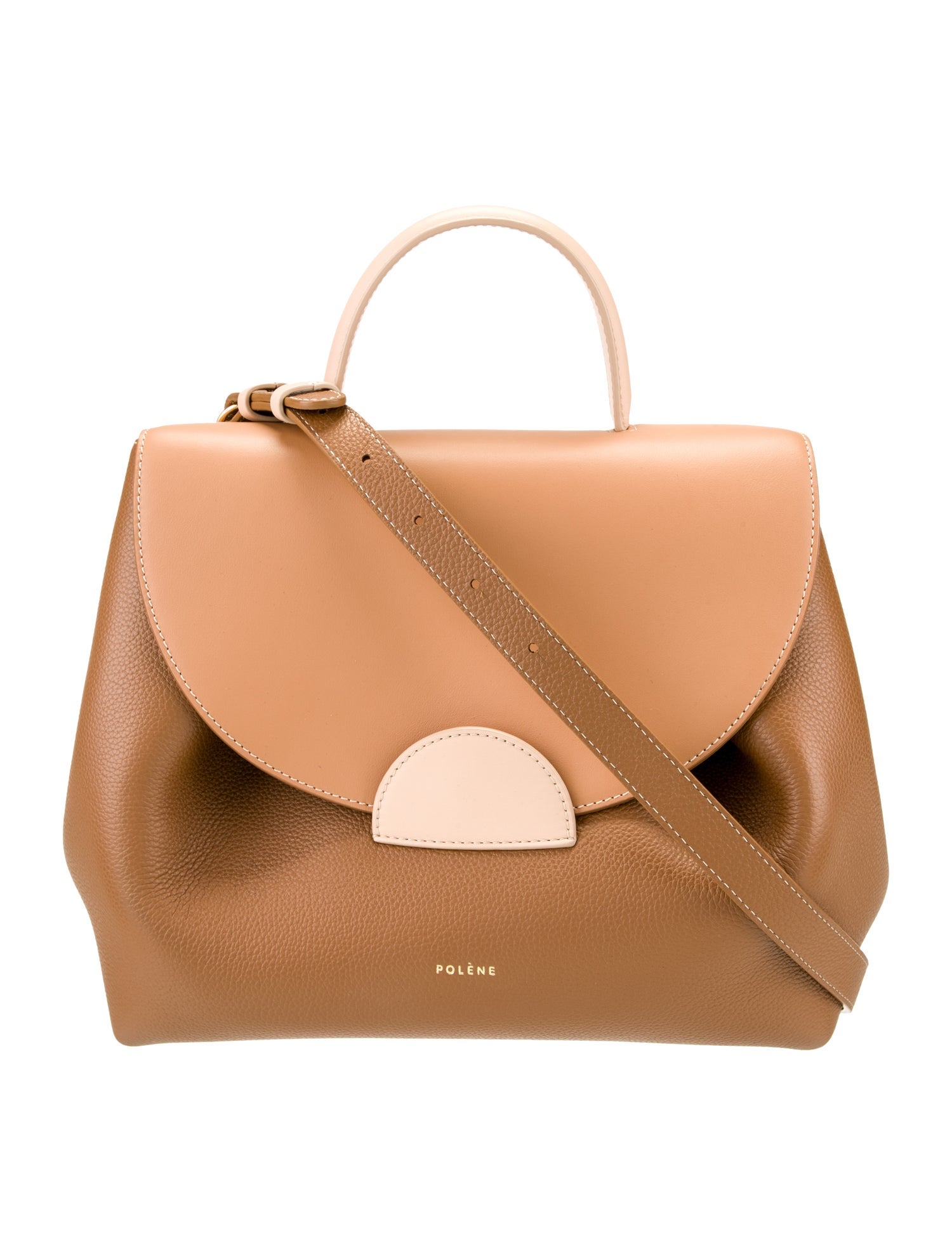 Polène Leather Top Handle Bag