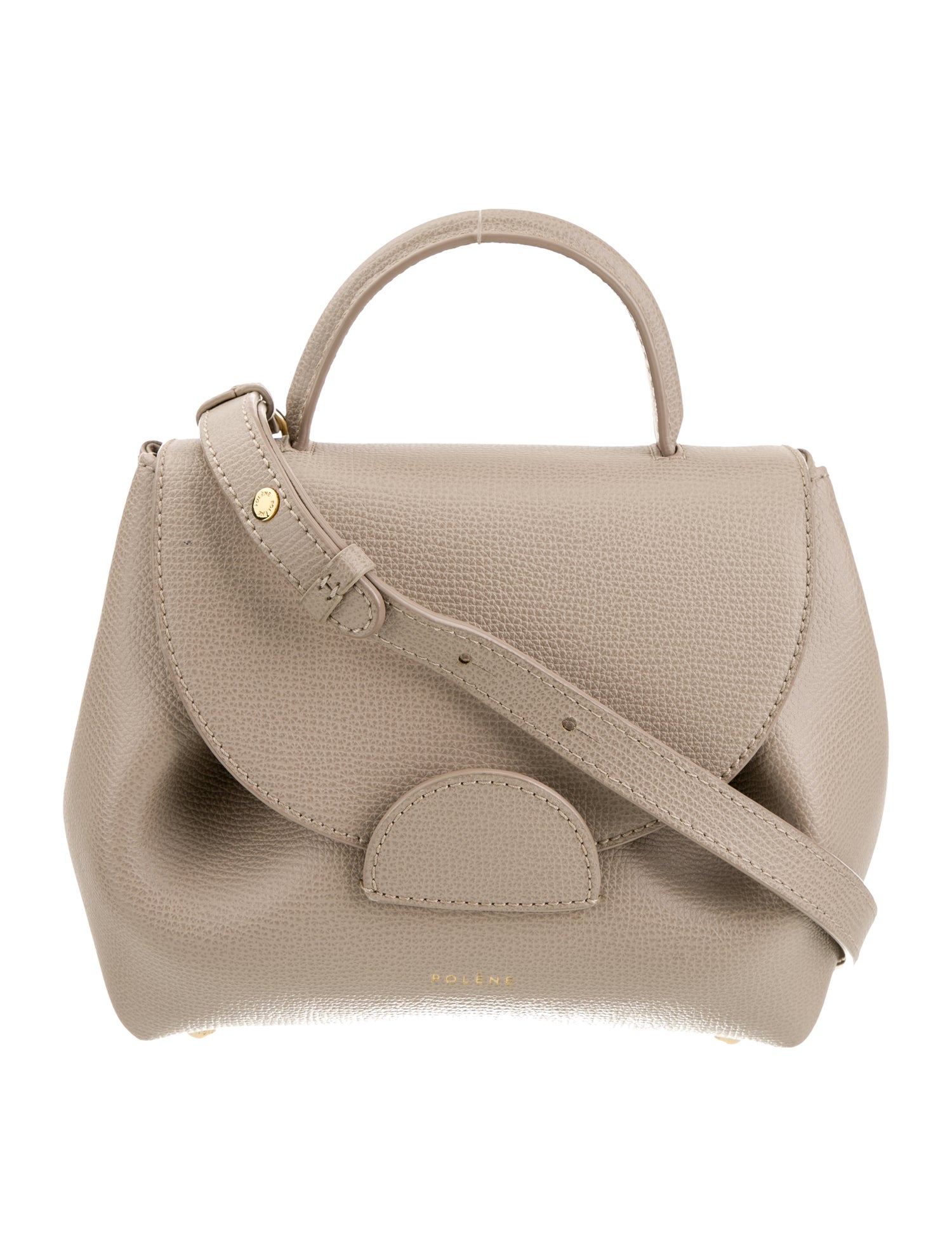 Polène Leather Top Handle Bag