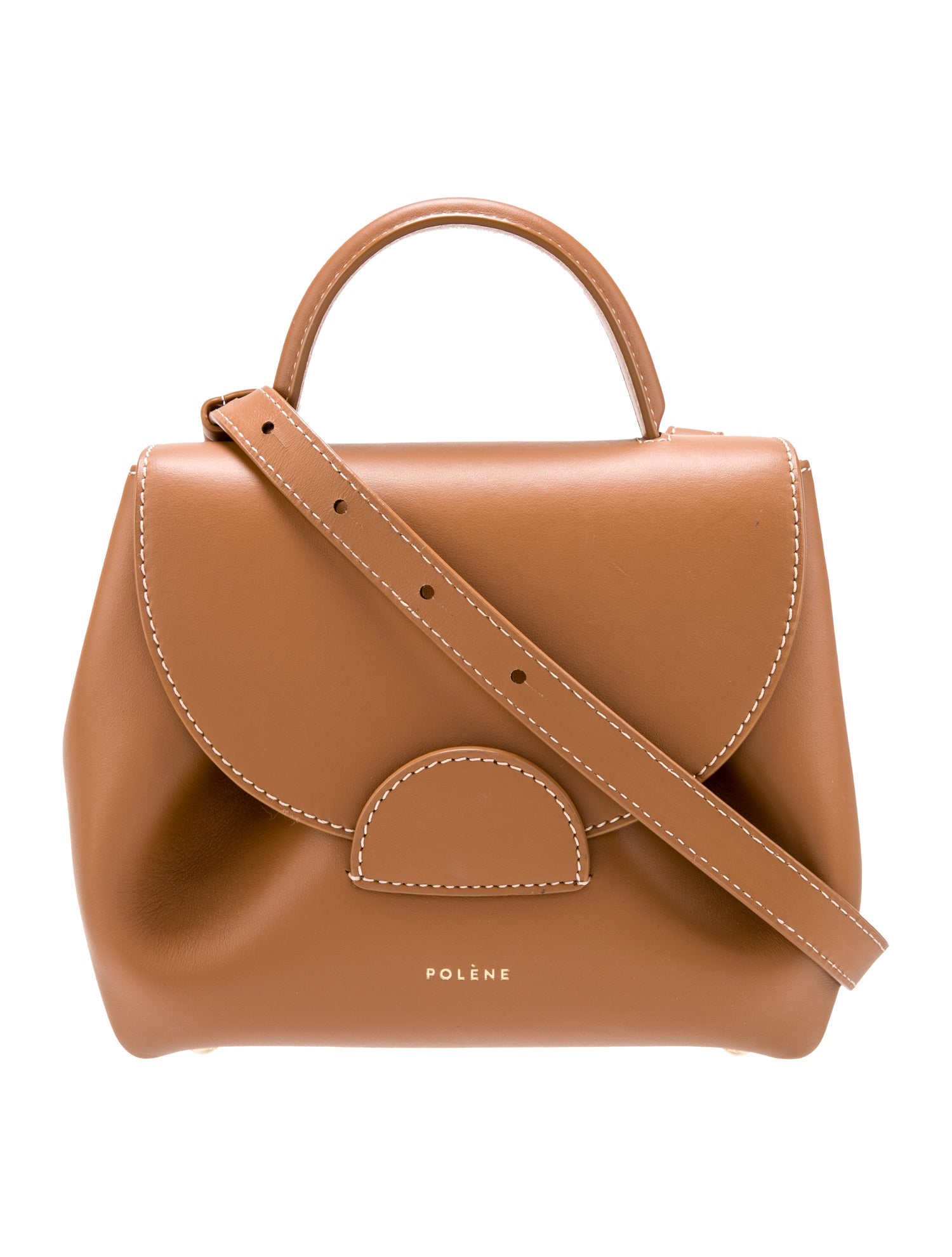 Polène Leather Top Handle Bag
