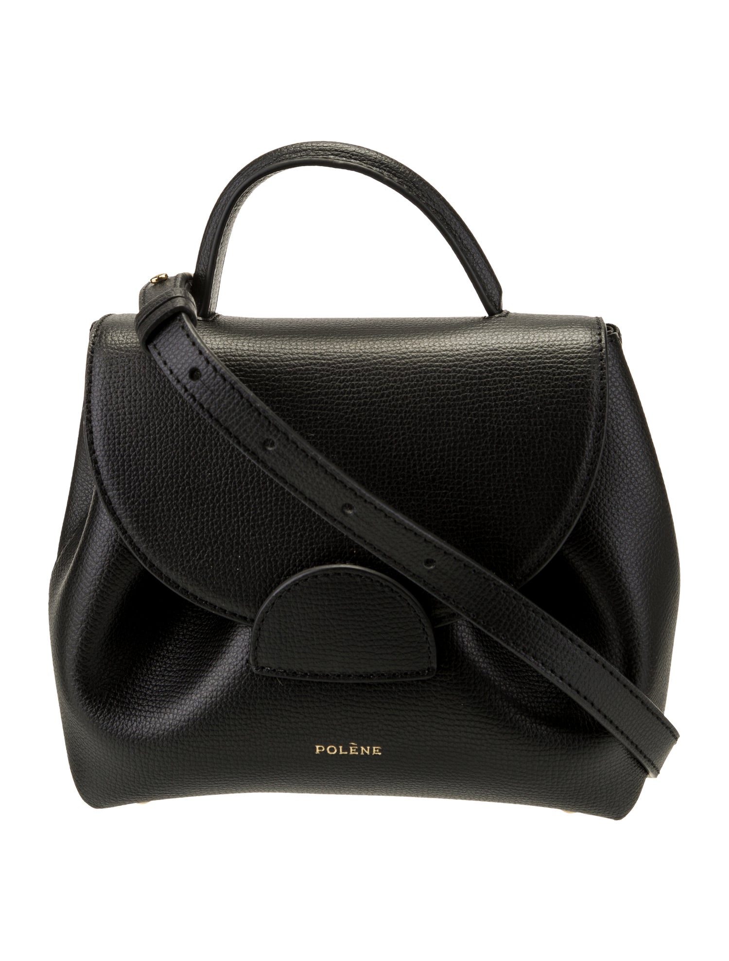 Polène Leather Top Handle Bag